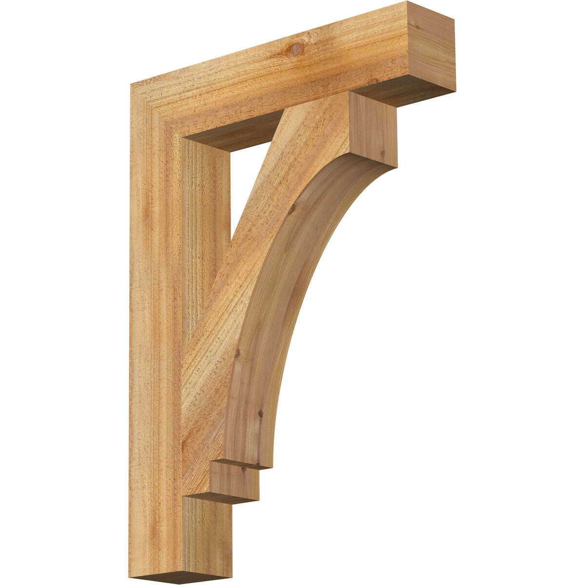 Ekena Millwork BKT04X20X28IMP05RWR Imperial Block Rough Sawn 4-in x 20-in x 28-in Western red cedar Brown Wood Standard bracket