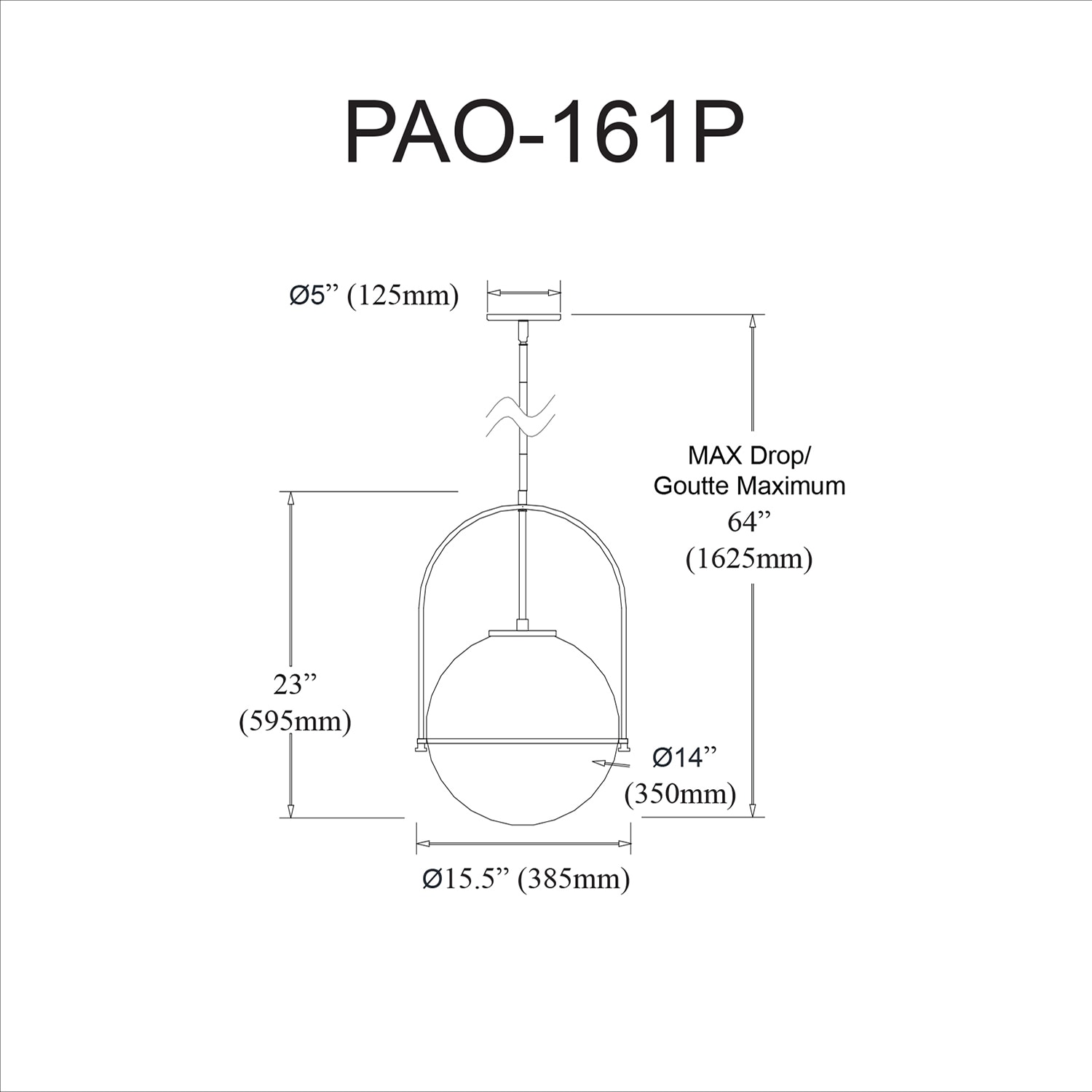 Dainolite PAO-161P-MB Pendant-Lights - View #3