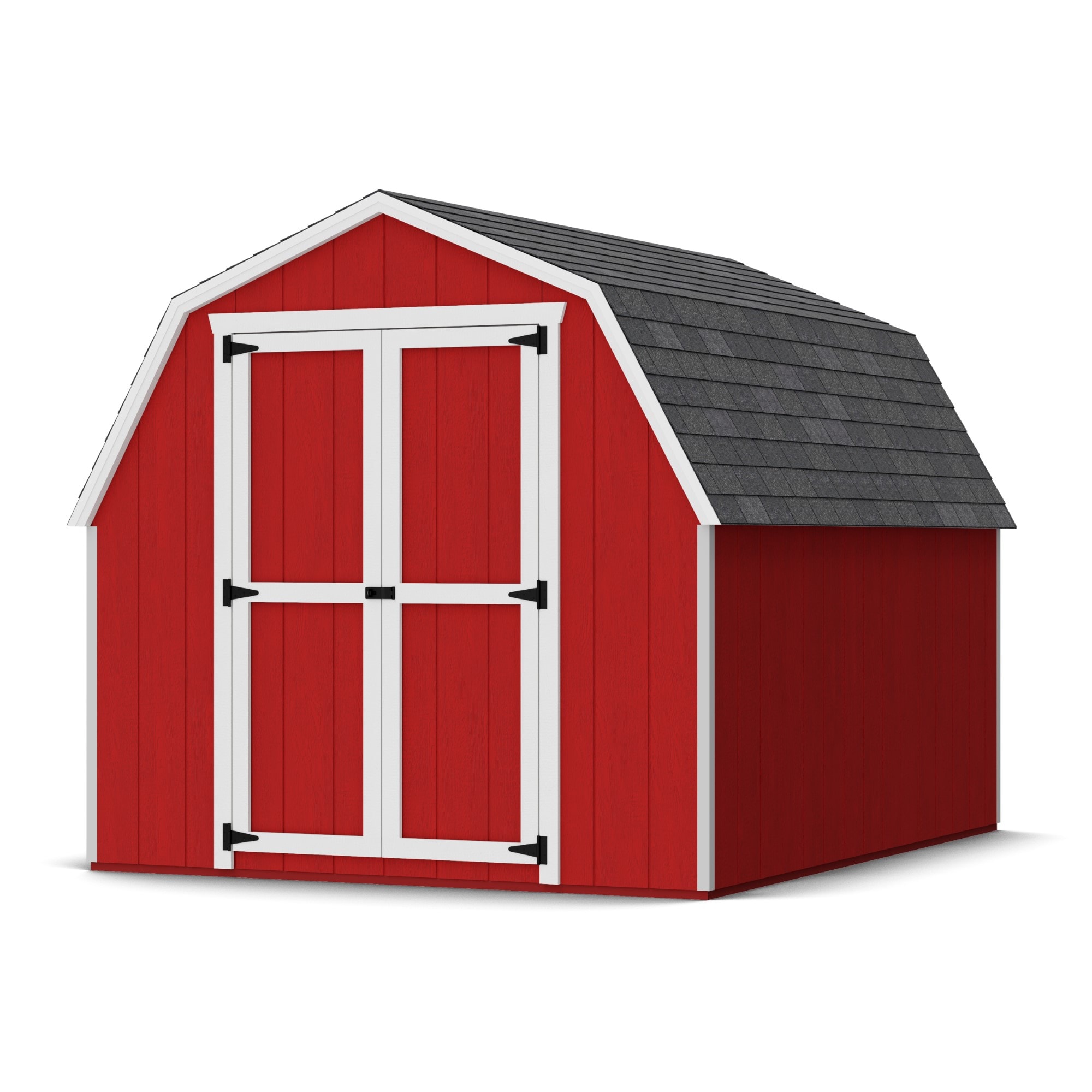 Little Cottage Co 8X10 VGB-4-PC-FK Value Gambrel Barn 8-ft x 10-ft Gambrel Style Wood Outdoor Storage Shed with 2 Doors