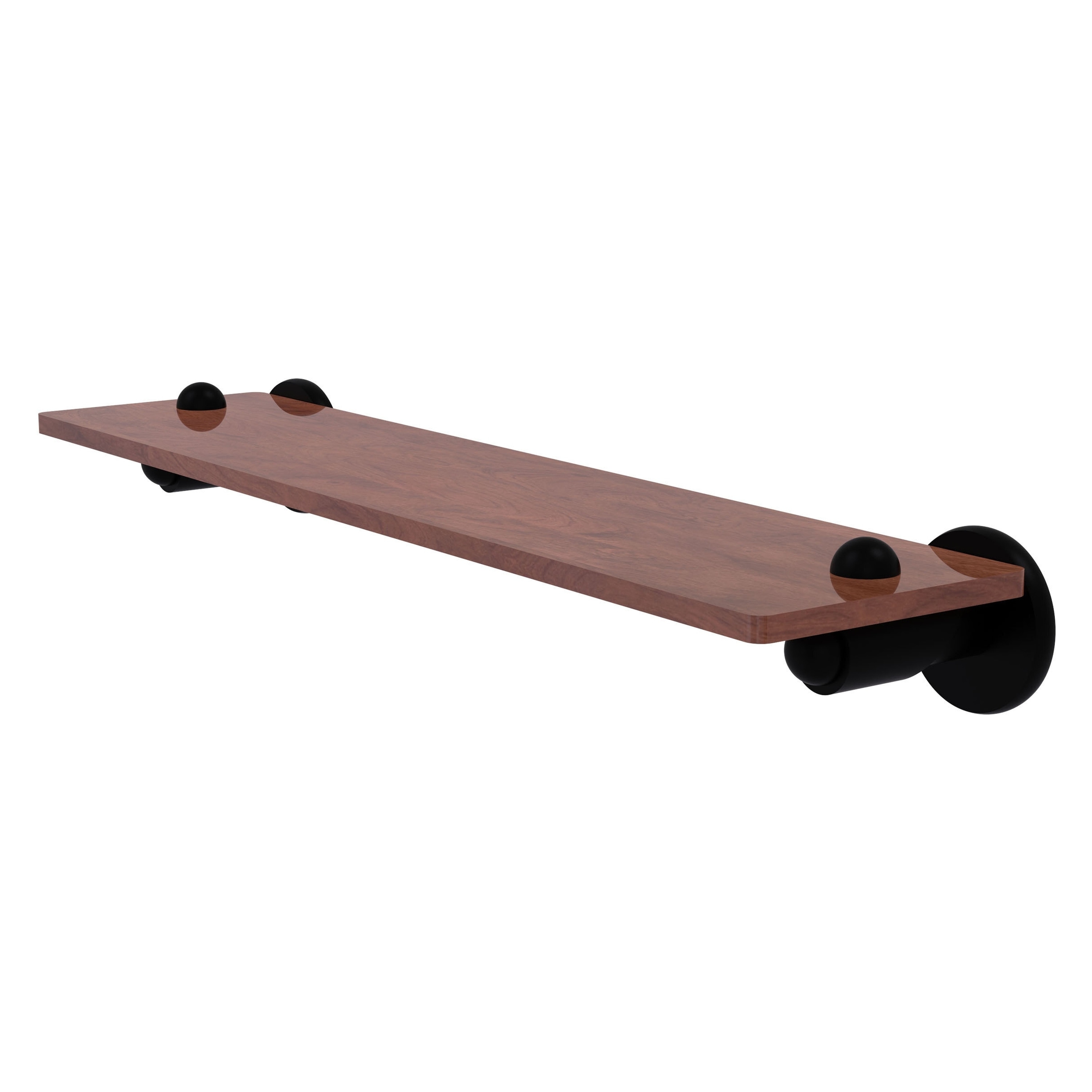 Allied Brass SH-1-22-IRW-BKM Soho Matte Black Wall mount Bathroom Shelf ( 22-in x 2.5-in x 5-in )