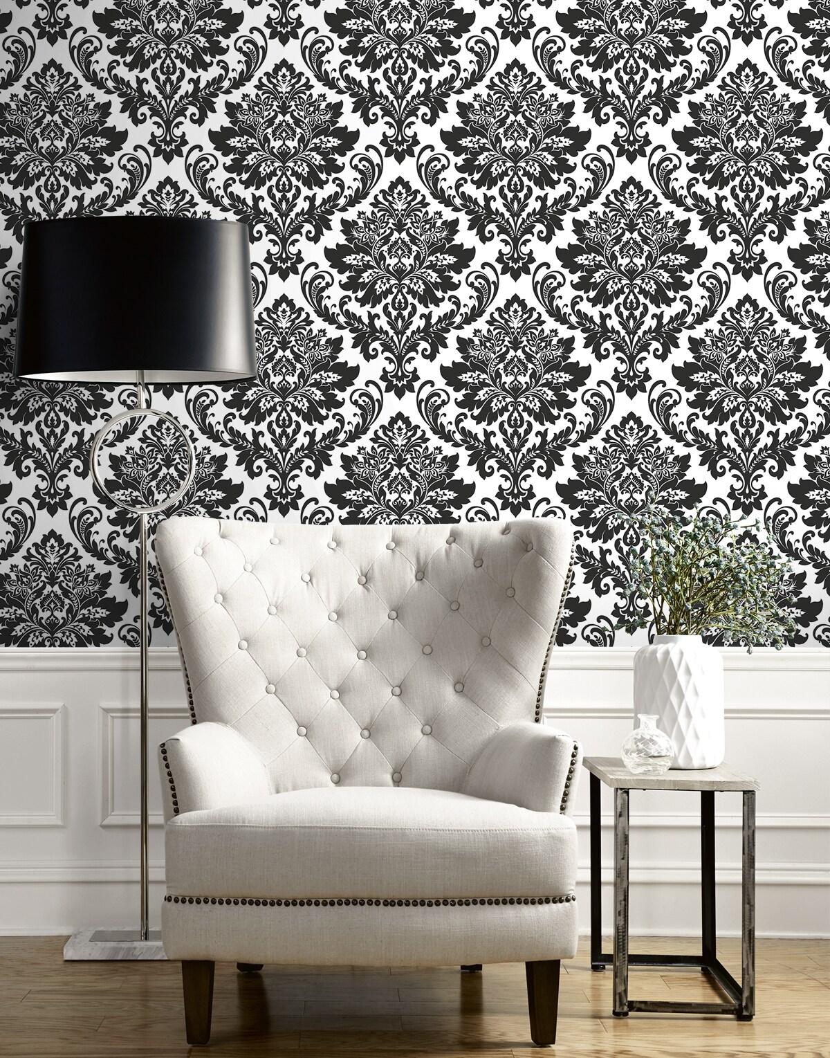 ARTHOUSE FRACTAL SEGMENTS GREY WHITE  SILVER LUXURY WALLPAPER 921800