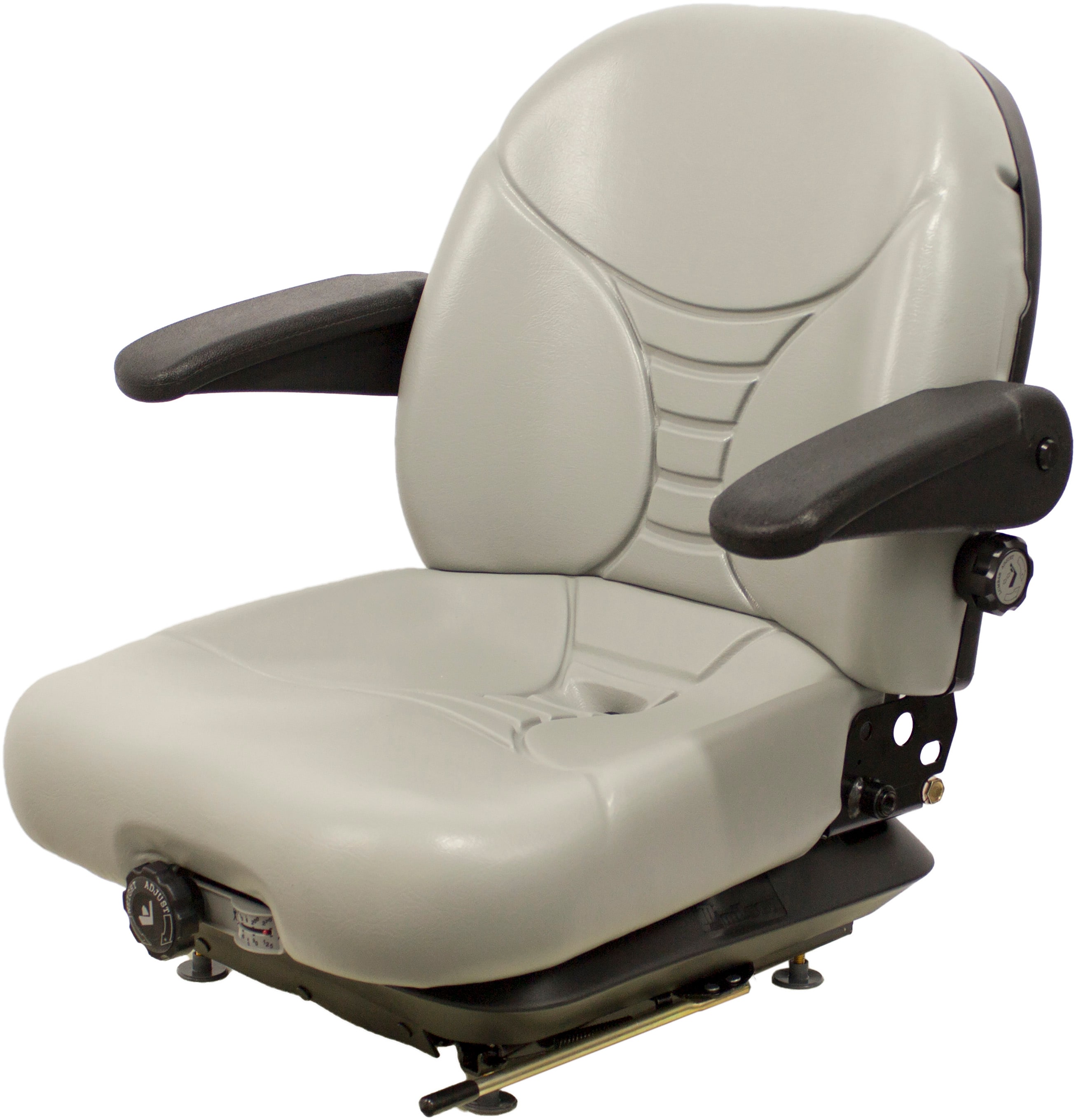 Km 236 Mechanical Seat with Arms-Gray Vinyl Seat 7936.KMM Sansujyuku sansujyuku.com