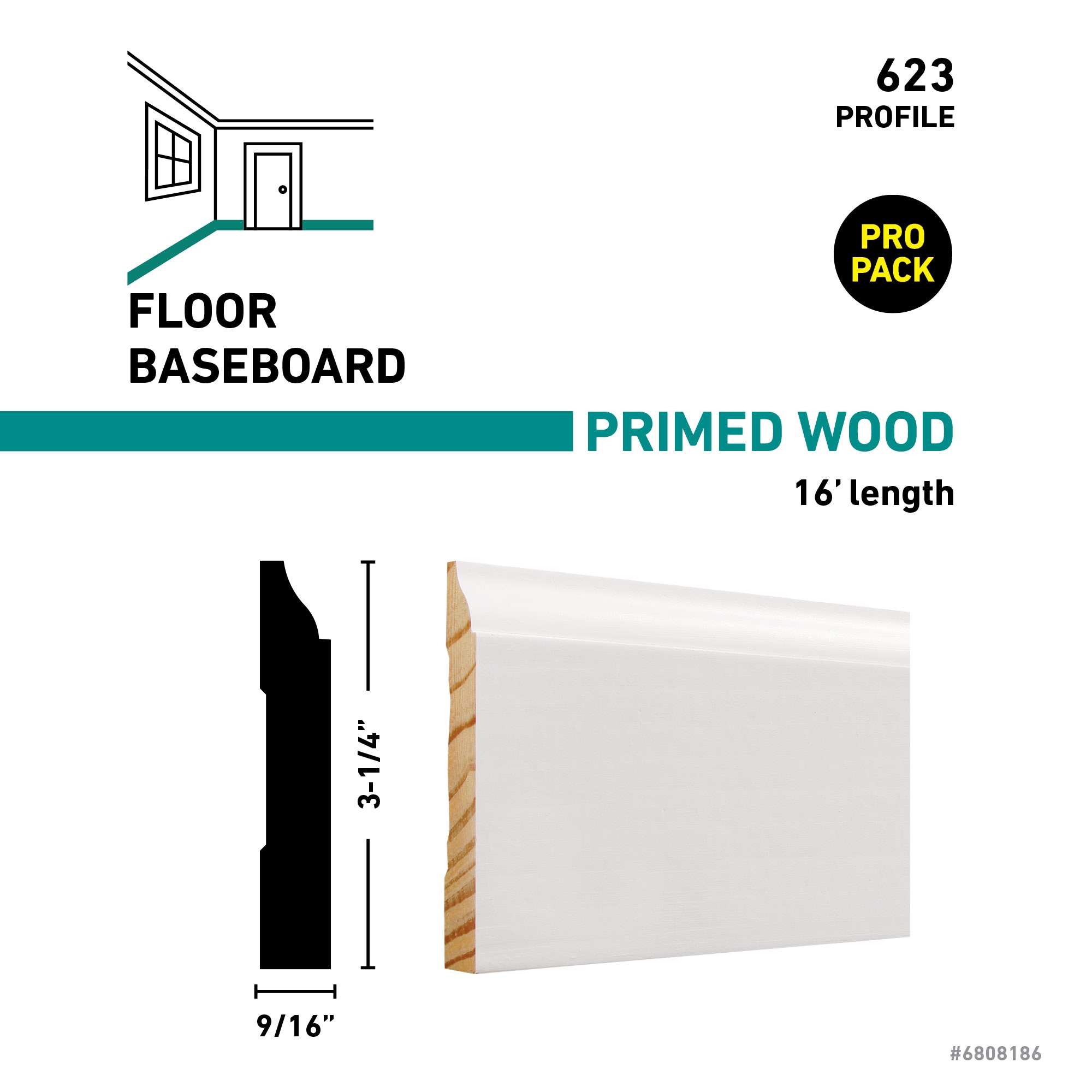  P 623 16 FJPMD Baseboard-Moulding - View #3