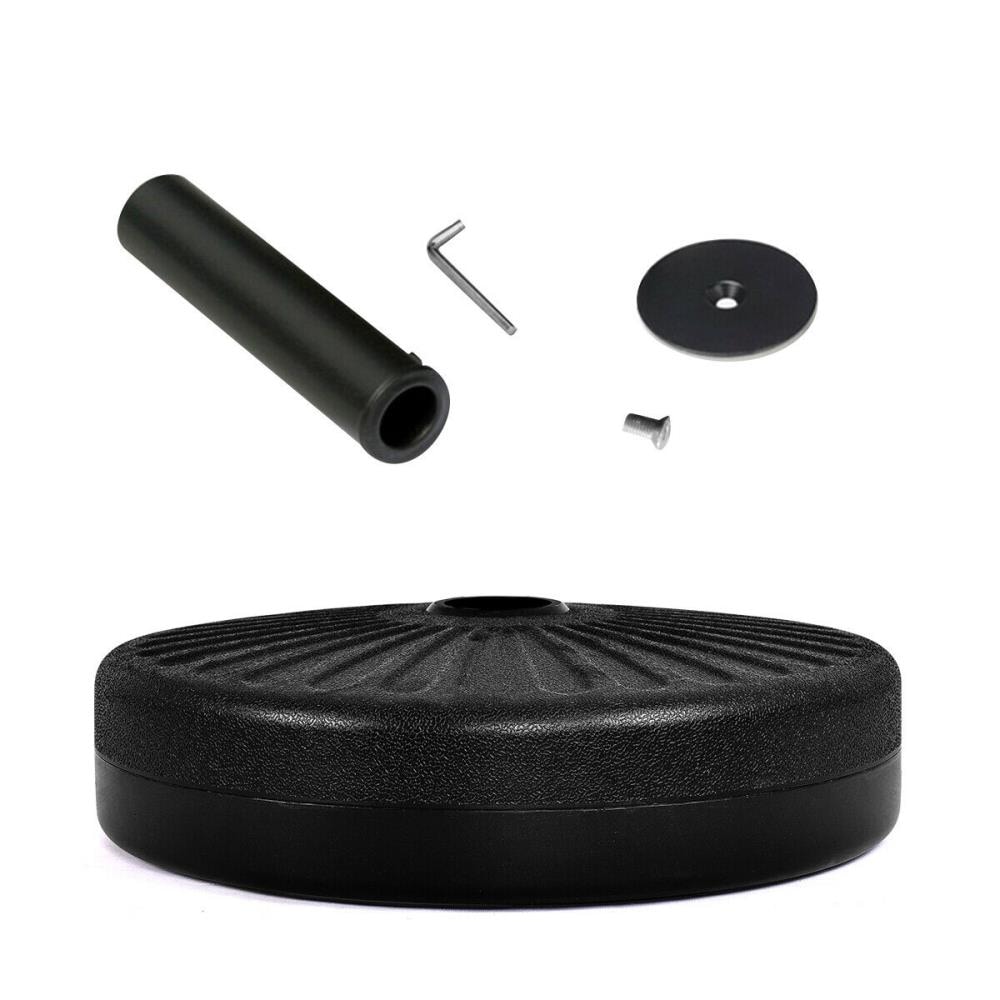 20'' Black Steel and HDPE Round Water Filled Umbrella Base