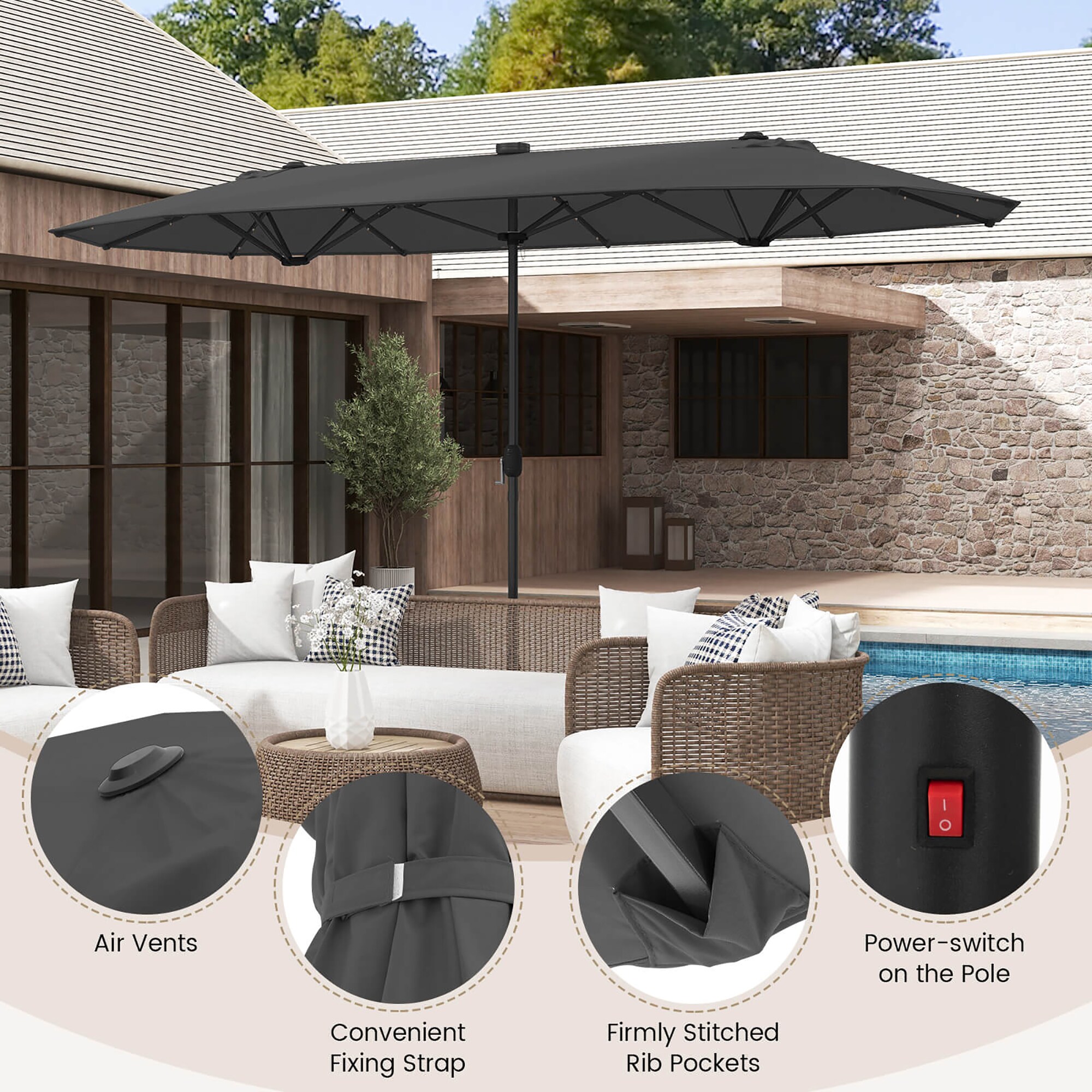 Costway HCST01425 Umbrellas-2 - View #8