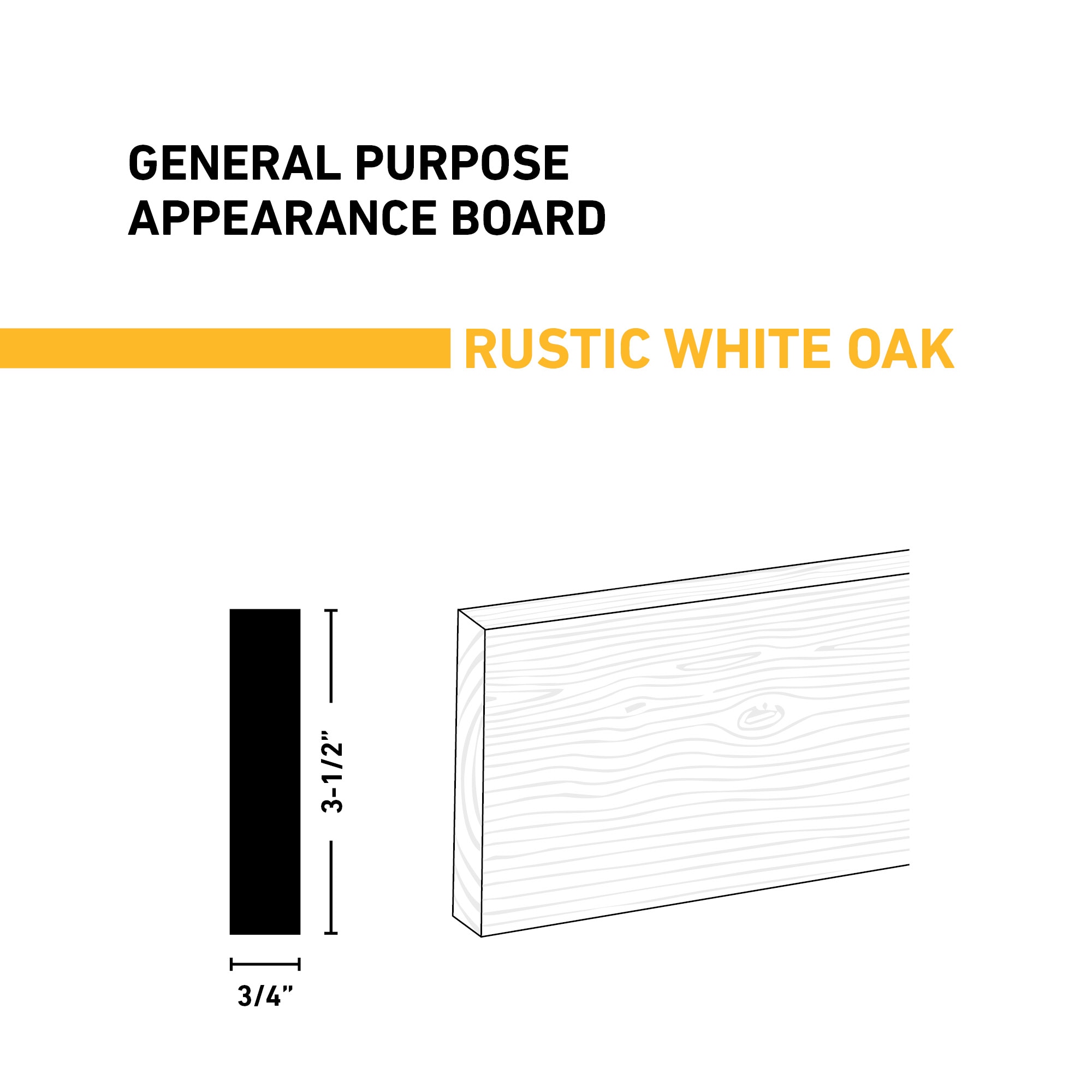 Ornamental Mouldings BRDRUS 1X4X2WOAK Appearance-Boards - View #2