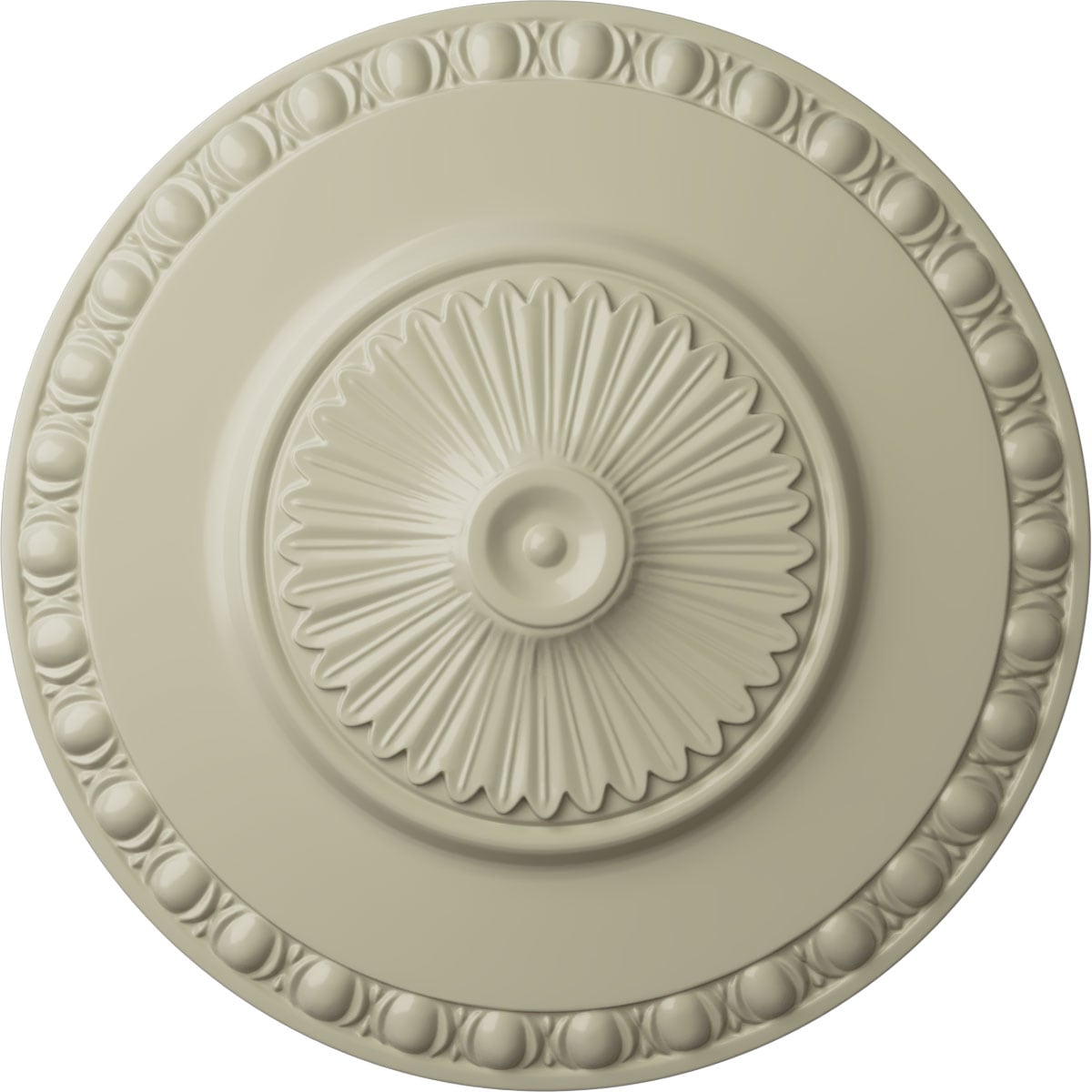 Ekena Millwork CM23LYCYF Lyon 23.5-in W x 23.5-in L Painted Clear Yellow Polyurethane Whole Ceiling Medallion