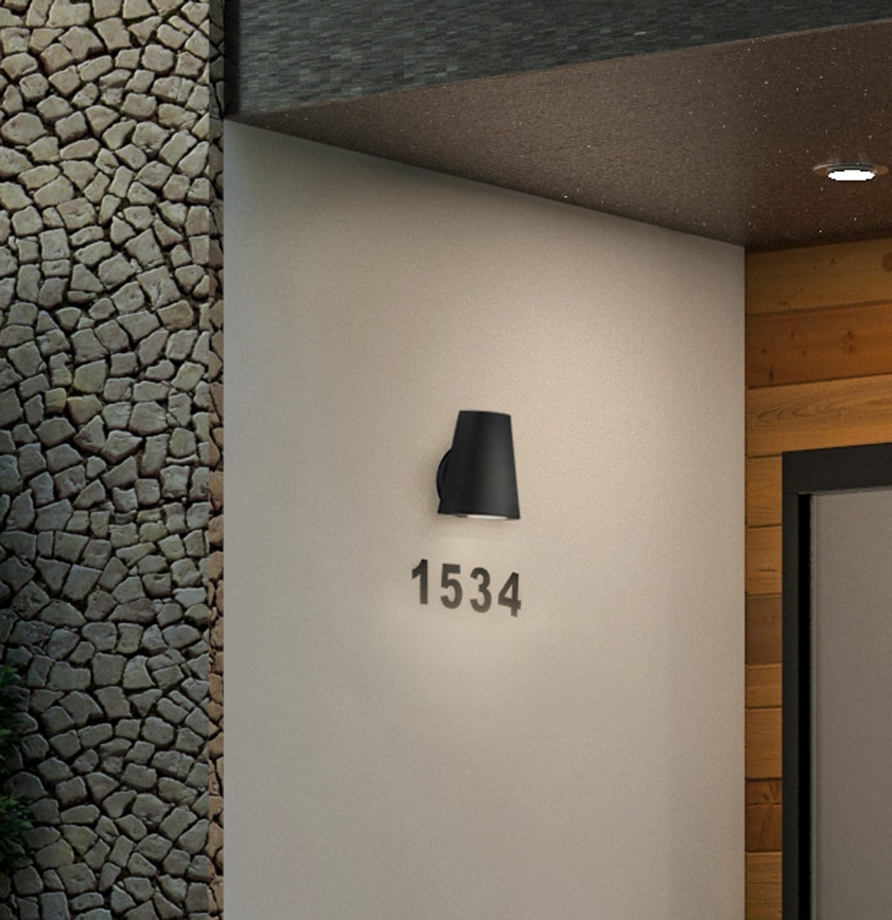 Sleek Bronze & Black LED Outdoor Wall Sconce - Dimmable and Weather-Resistant