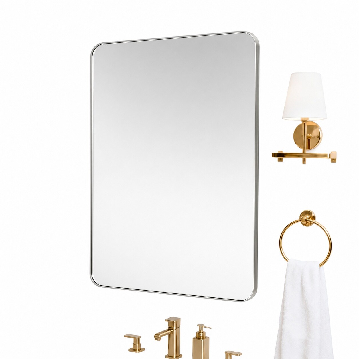 Aoibox LABU6QIH Framed-Bath-Mirrors - View #3