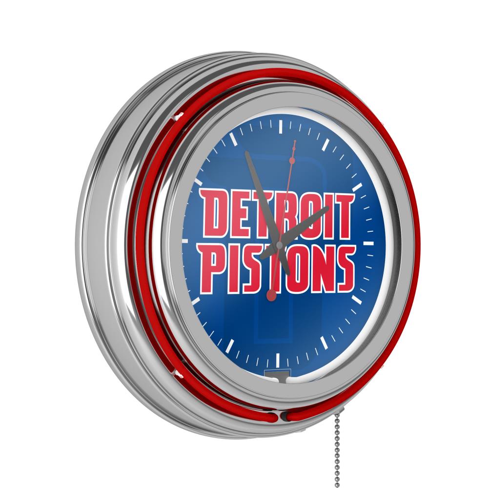 Trademark Gameroom Detroit Pis Ton Clocks Analog Round Wall Clock In The Clocks Department At 