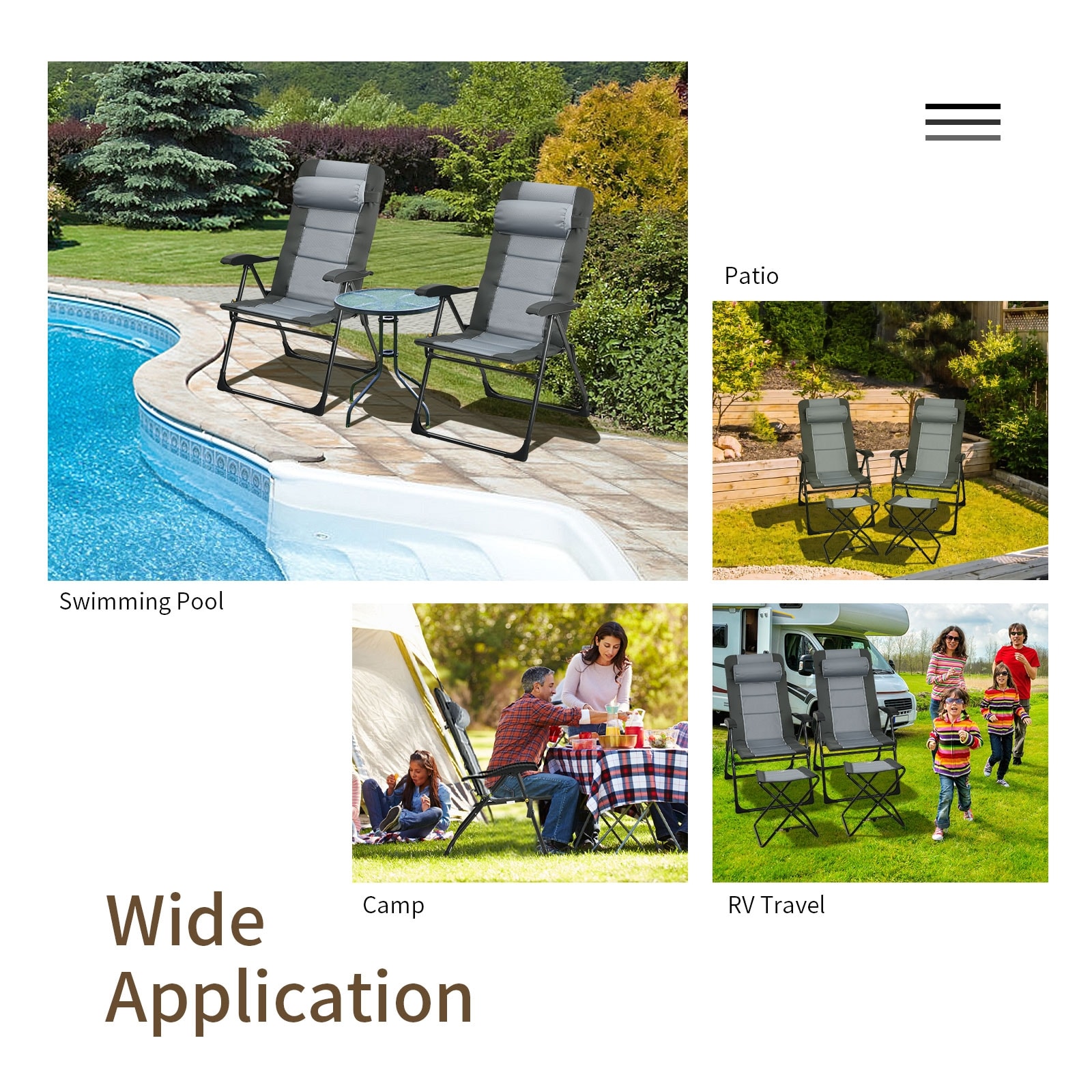 Forclover HYFE-10018GR-2 Patio-Chairs - View #7
