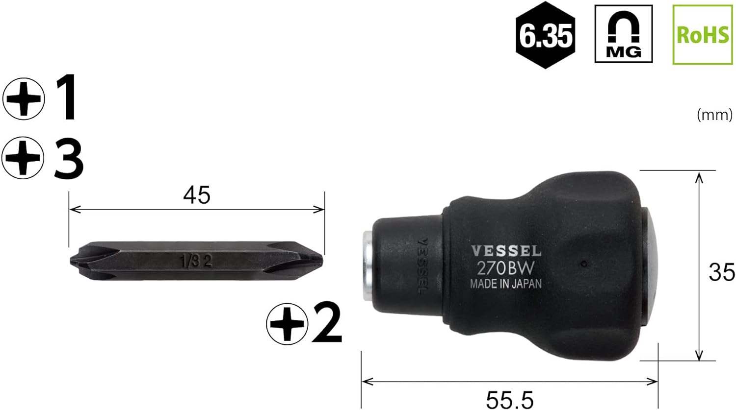 VESSEL 270BW123 Screwdrivers-Individual - View #2