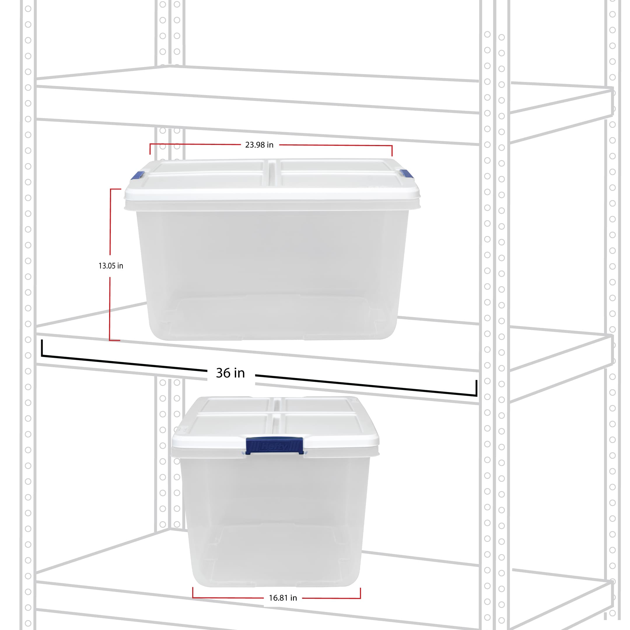 Hefty 66-Quart Tote with Lid + Free 15-Quart Tote ONLY $9.98