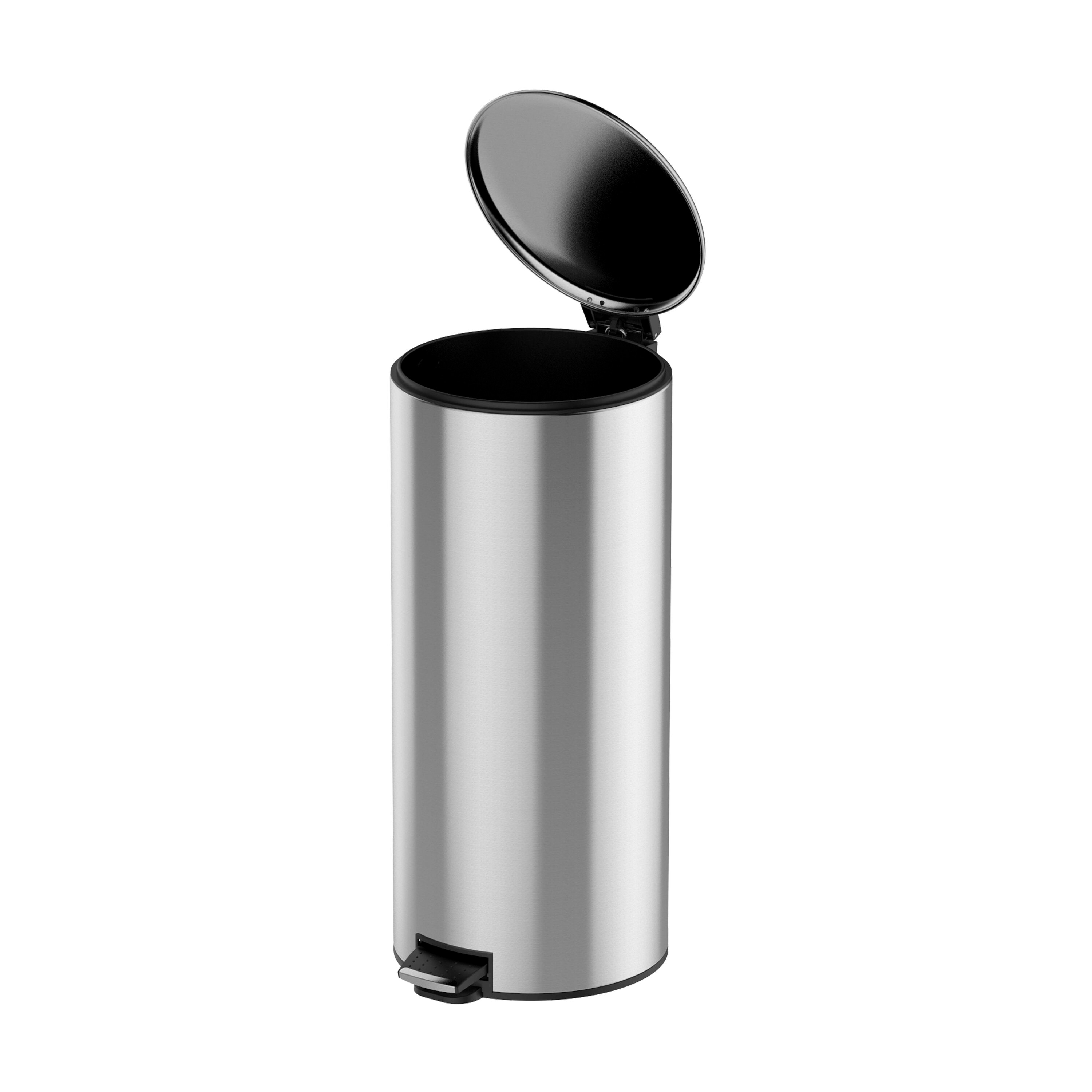 luckxuan Trash Can Kitchen/Garbage Can Stainless Steel Trash Can，7.7-Gallon  Kitchen Trash, 30 Inch Tall Garbage Can for Indoor, Outdoor or Commercial
