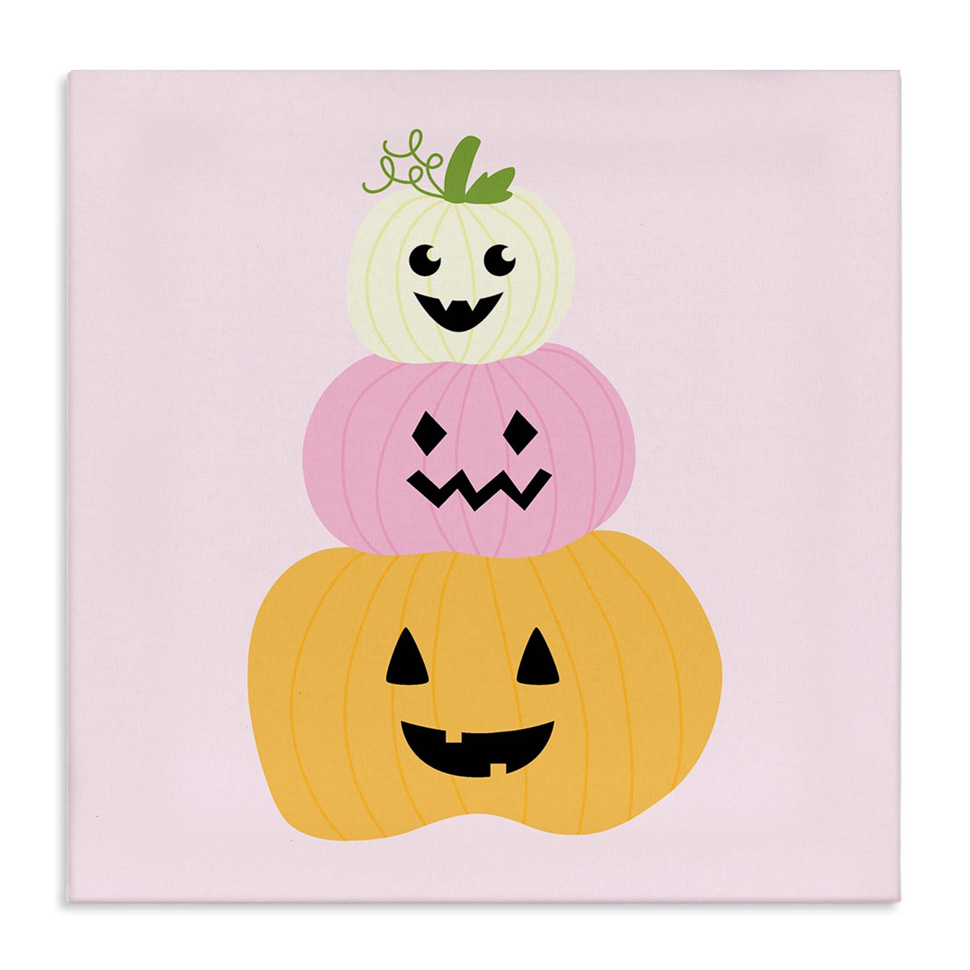 Stupell Industries BT-499-CN-30X30 Pastel Happy Jack-o-Lanterns Canvas Wall Art By Sazerelli Designs 30 x 30