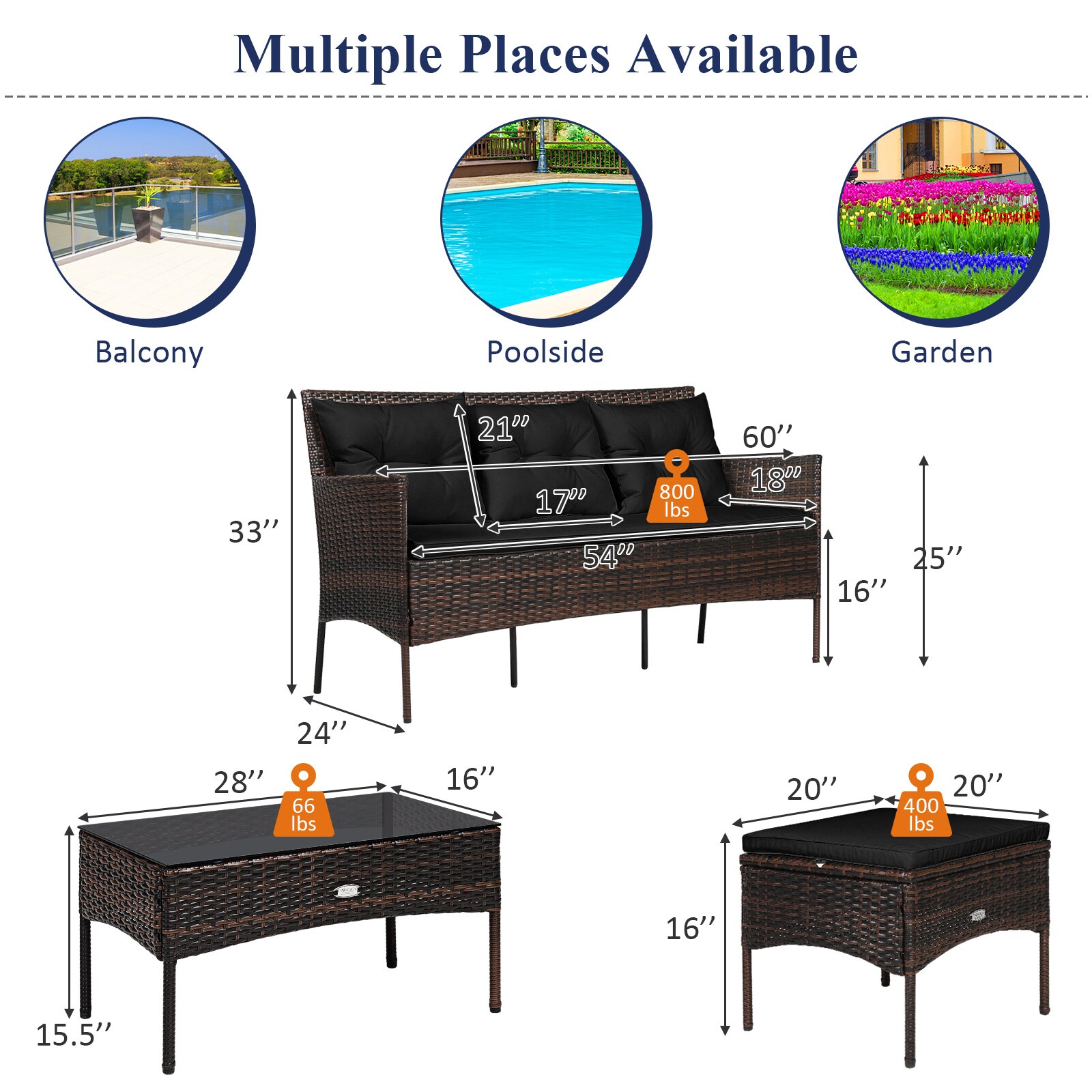 Slickblue D-CO-KD41776WH Patio-Conversation-Sets - View #3
