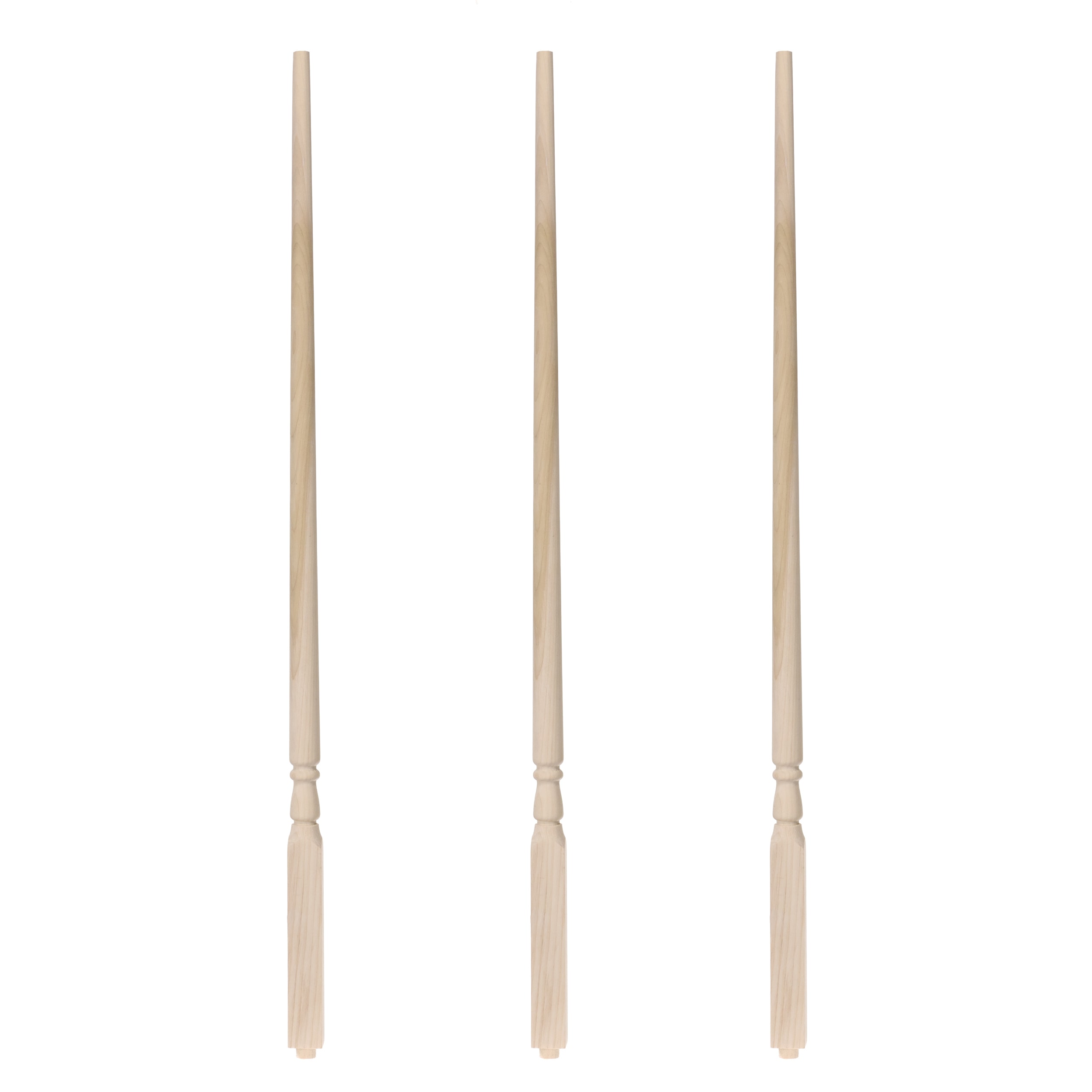 RELIABILT WG501541POP 41-in x 1.25-in Colonial Natural Poplar Pin Top Turned Stair Baluster (3-Pack)