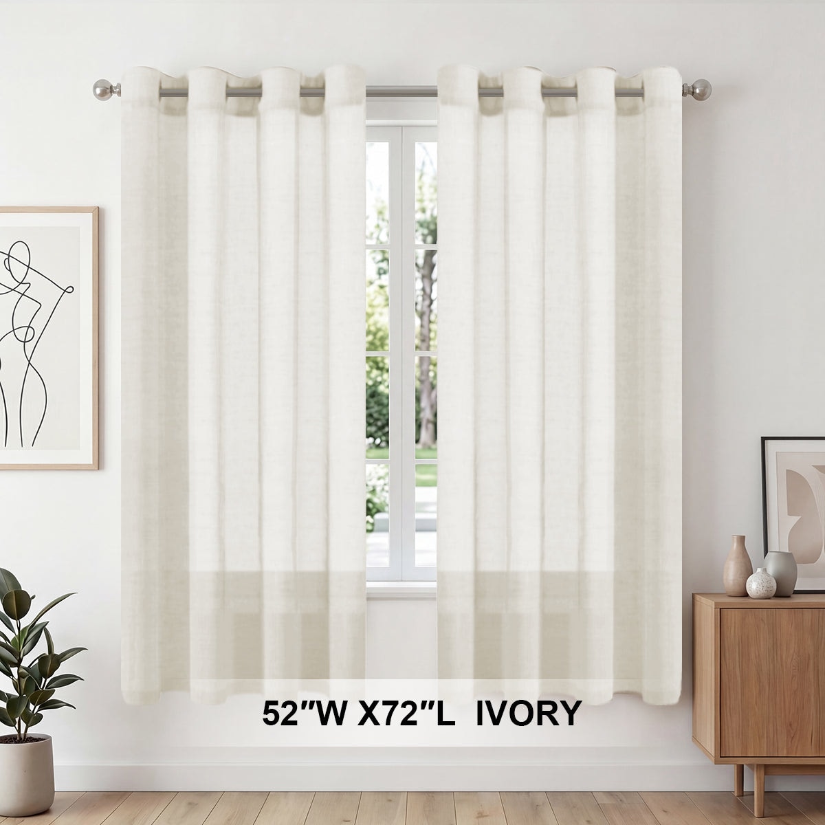 H.Versailtex LINENCS52108LINEN curtains - View #2