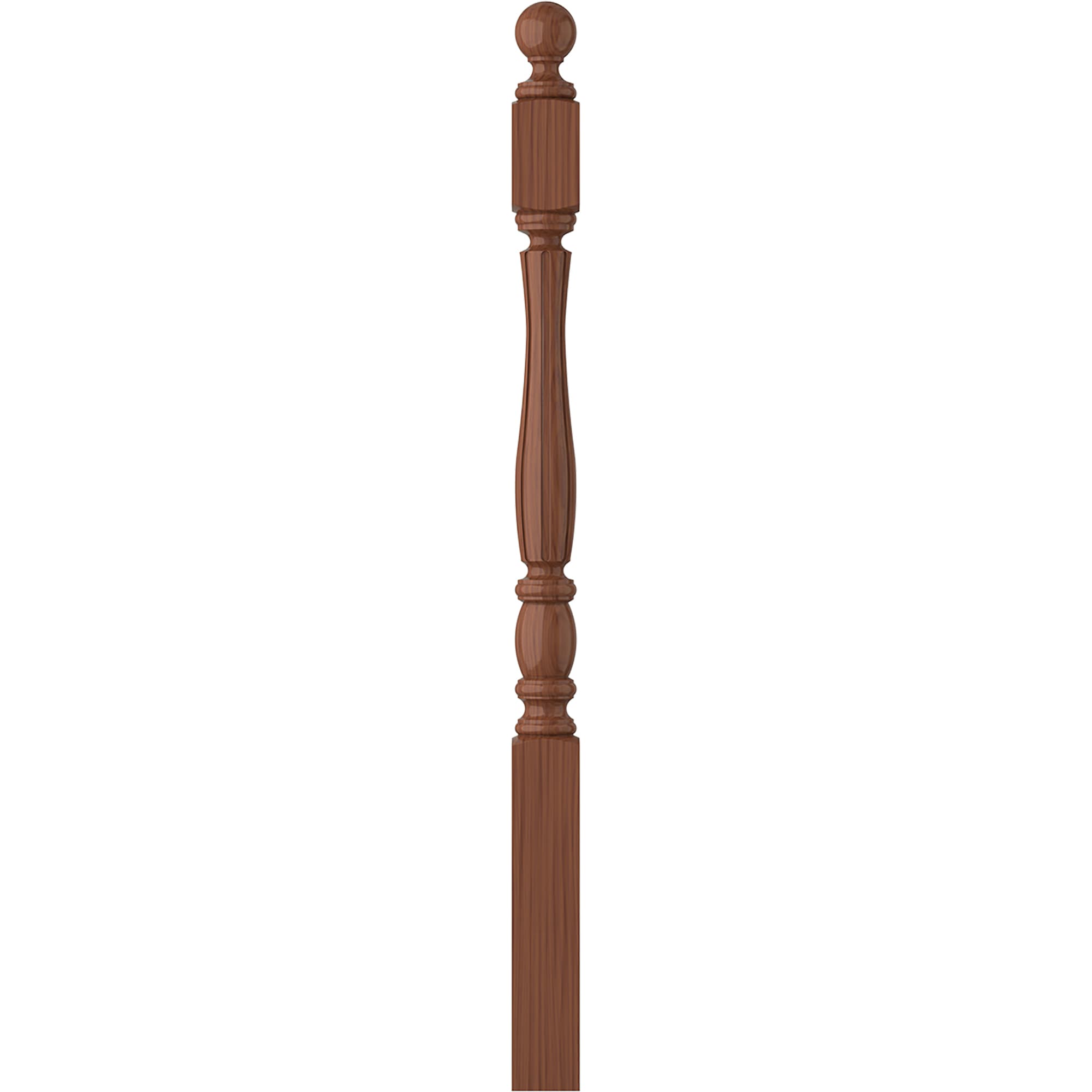 L.J. Smith Stair Systems LJF-3240BT-C LaSalle 3-in x 47.6875-in Unfinished Cherry Starting Stair Newel Post