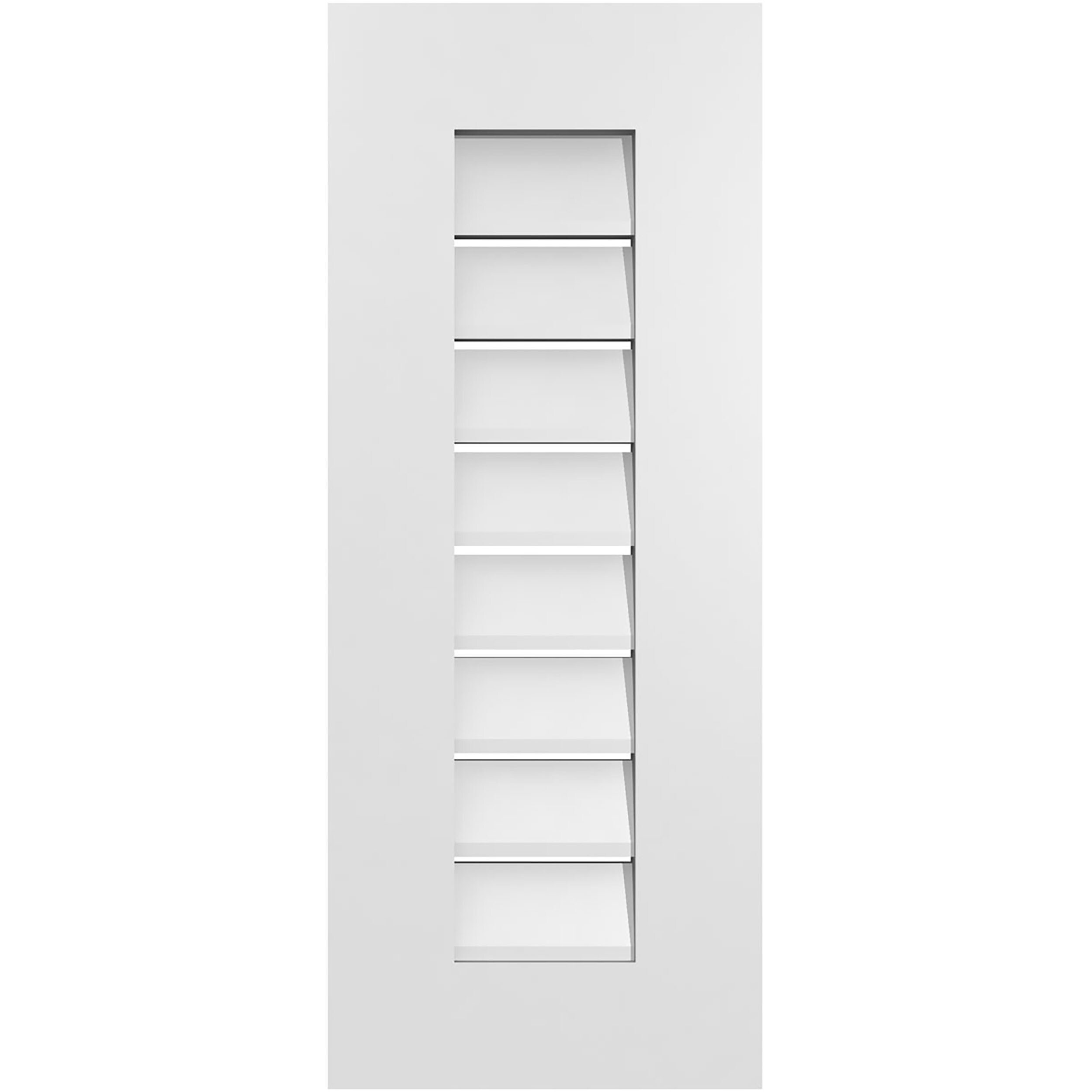 Ekena Millwork GVPVE12X3001SF 12-Inches x 30-Inches Off-white Rectangle PVC Gable Louver Vent