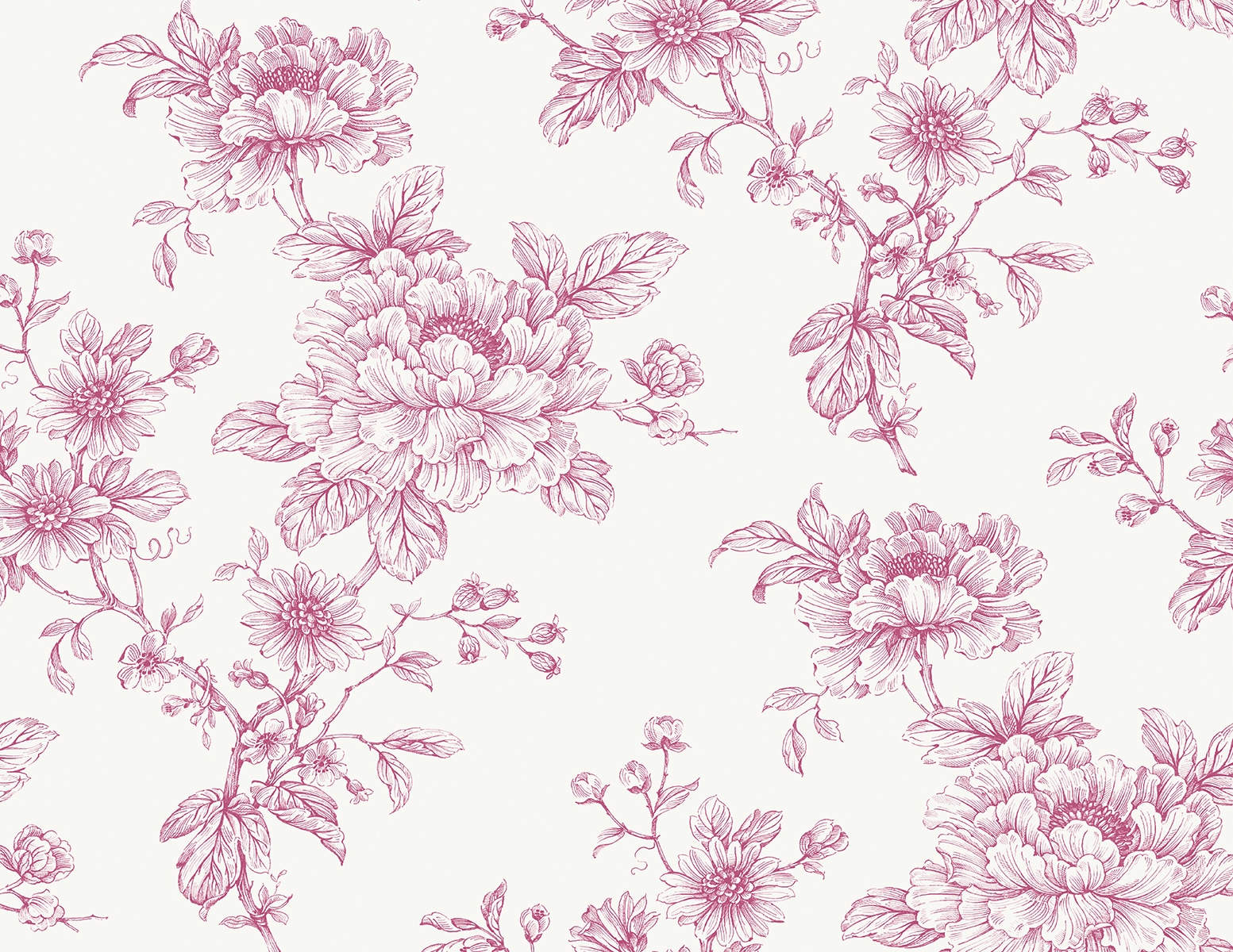Pink Floral Self-Adhesive Vinyl Wallpaper Roll