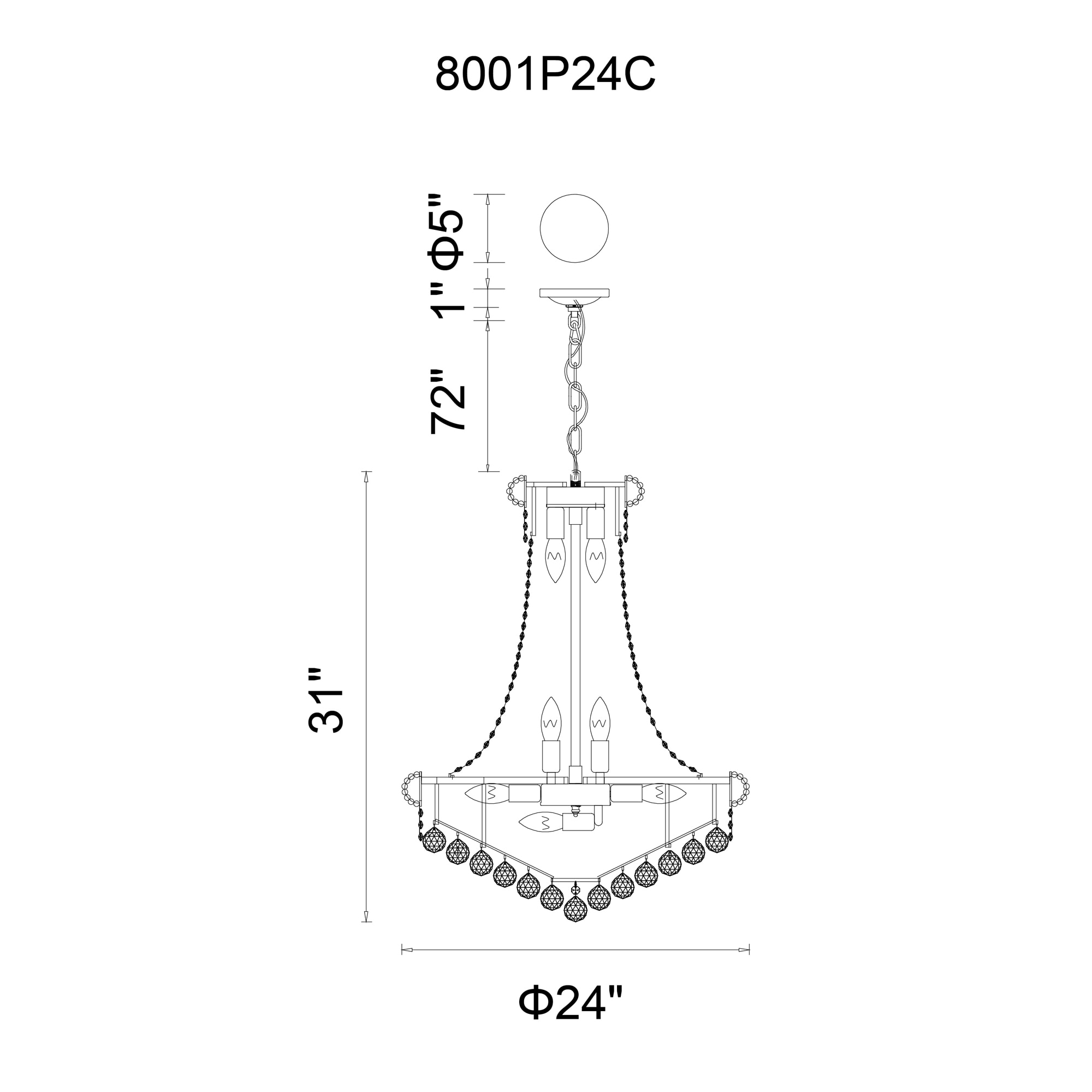 CWI Lighting 8001P24G b090015 - View #8