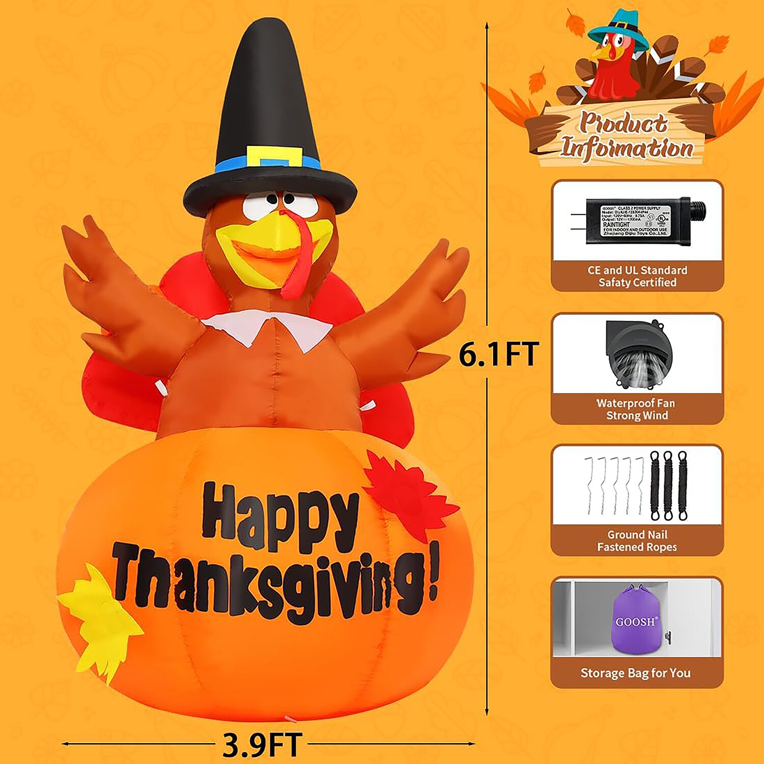 GOOSH DJ-WS-69190 Outdoor-Thanksgiving-Decor - View #6