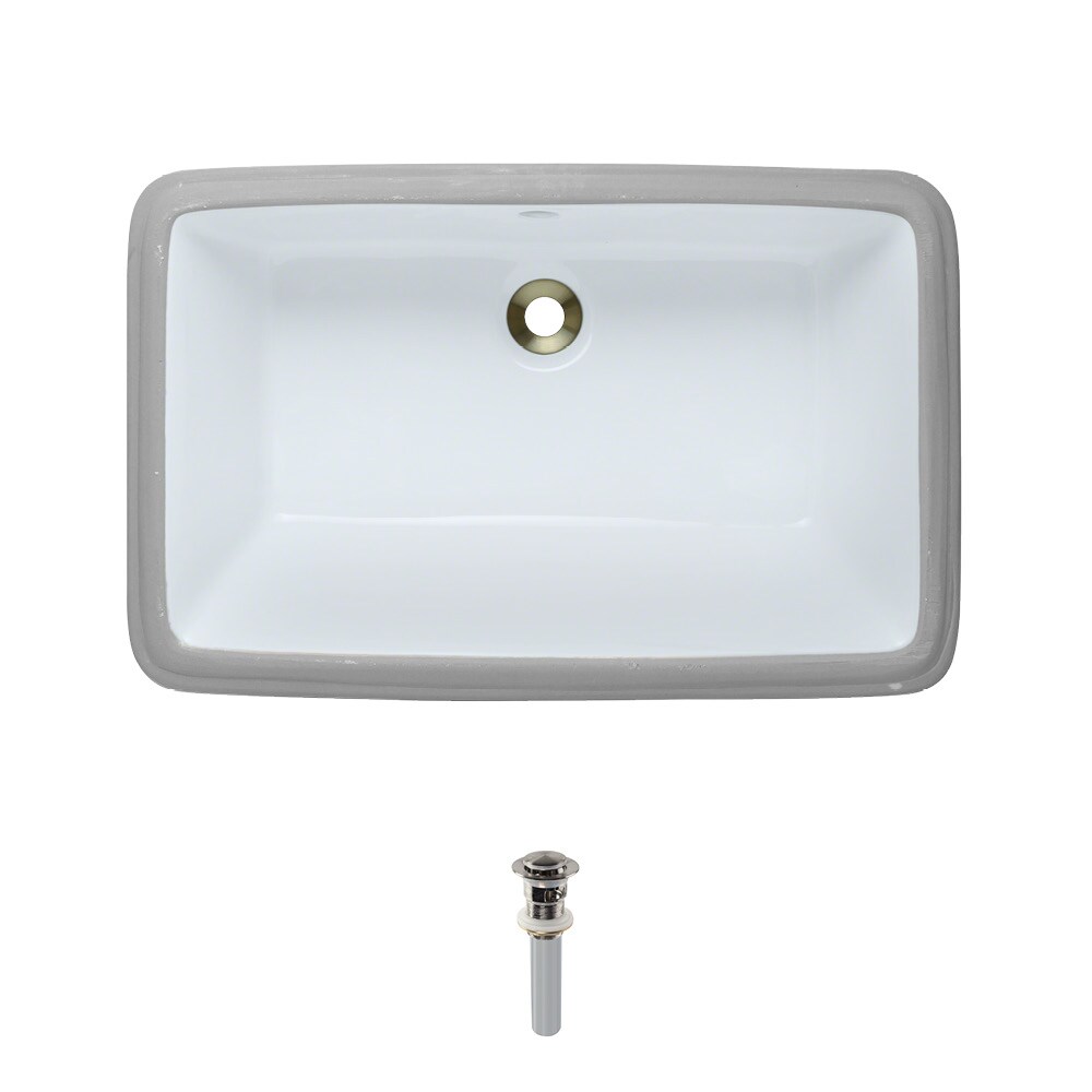 MR Direct Undermount Porcelain Bathroom Sink in White