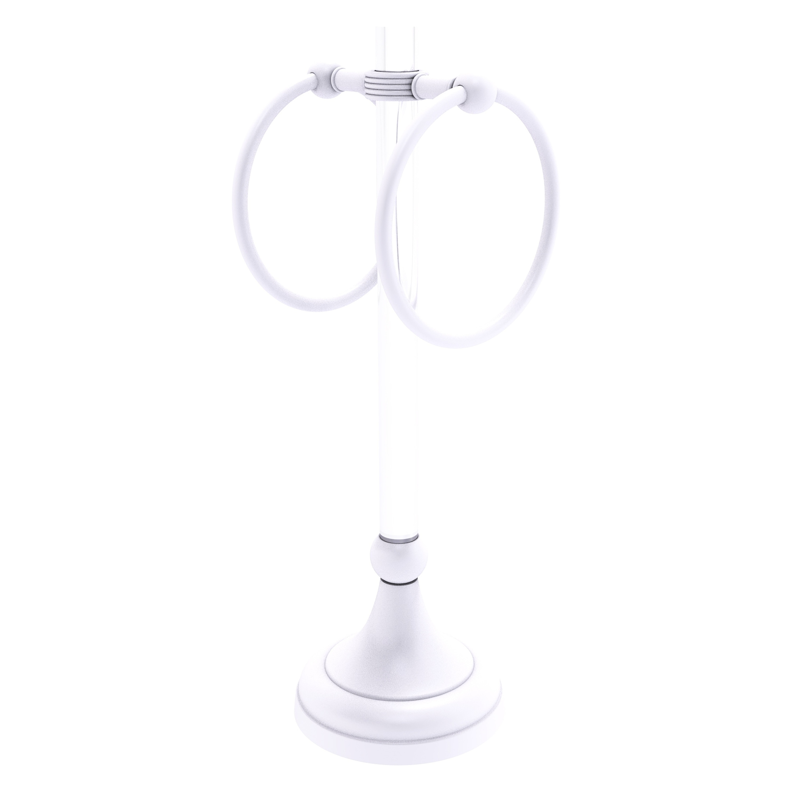 Allied Brass PG-TRSG-10-WHM Pacific Grove Matte White Freestanding countertop Double Towel Ring