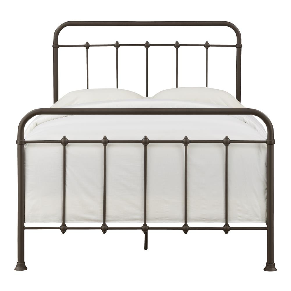 Curved corner metal full bed in brown Beds at Lowes.com