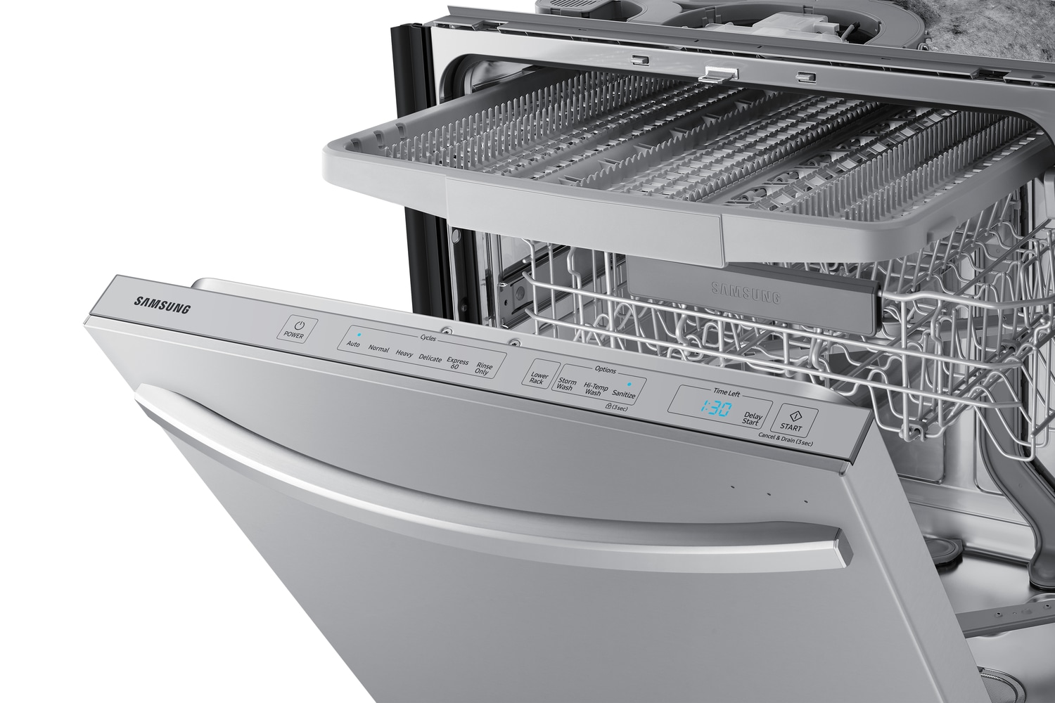 Samsung StormWash™ 24 Top Control 48 dBA Dishwasher in Stainless Steel