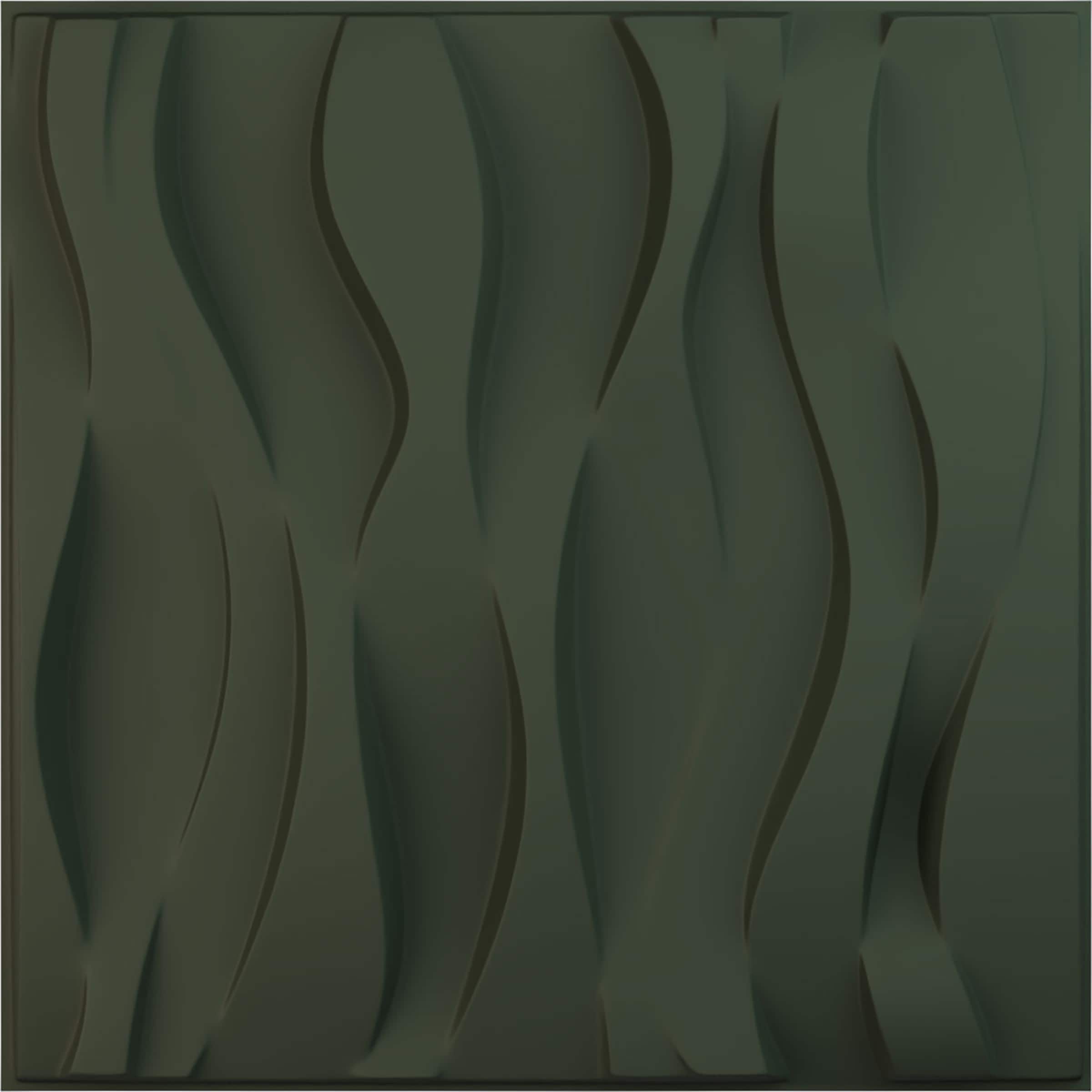 Ekena Millwork WP20X20RVGHC 19-5/8-in x 19-5/8-in Embossed Paintable/Stainable Green PVC Wall Panel (