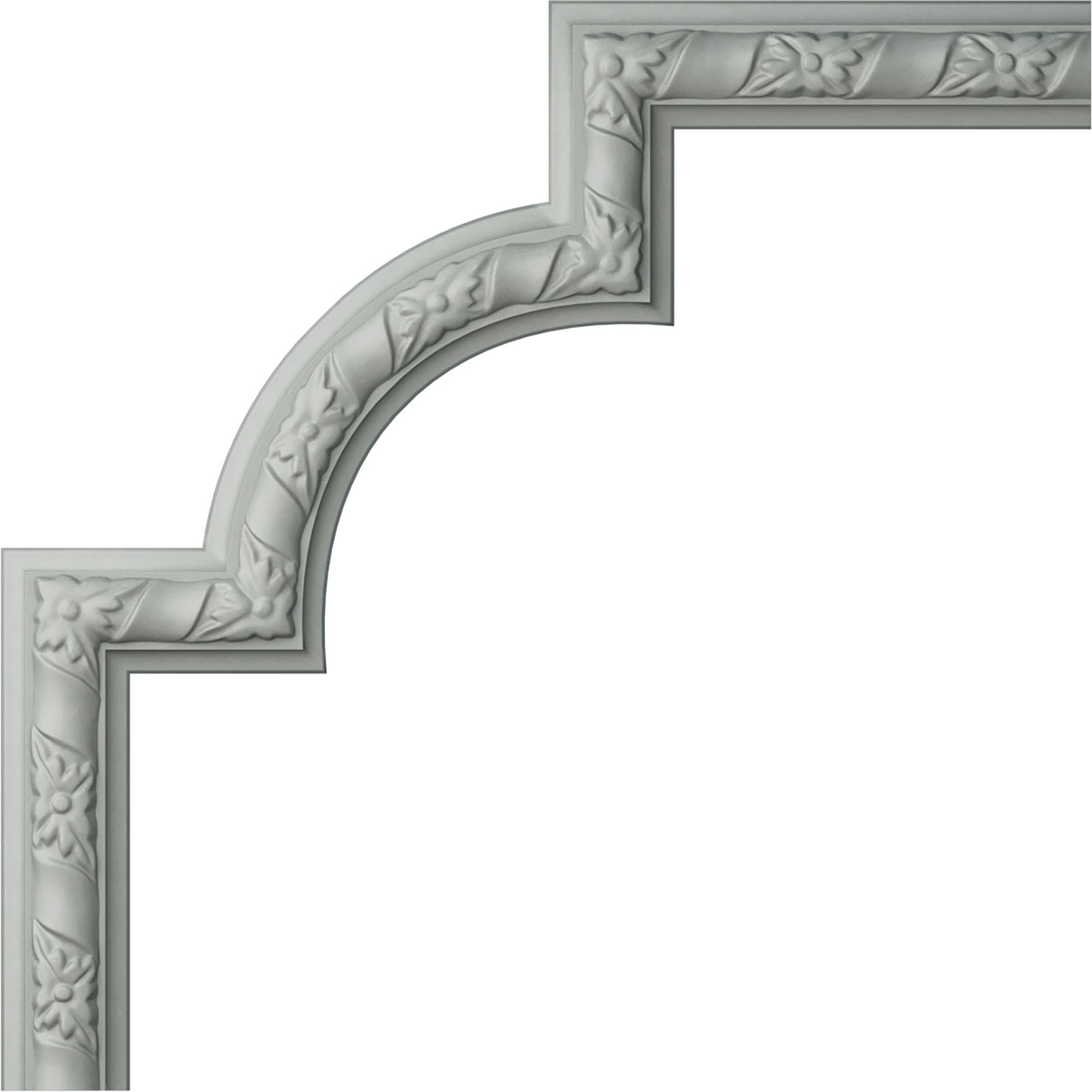 Ekena Millwork PML13X13KD Kendall Primed Urethane Panel Corner Picture Frame Moulding