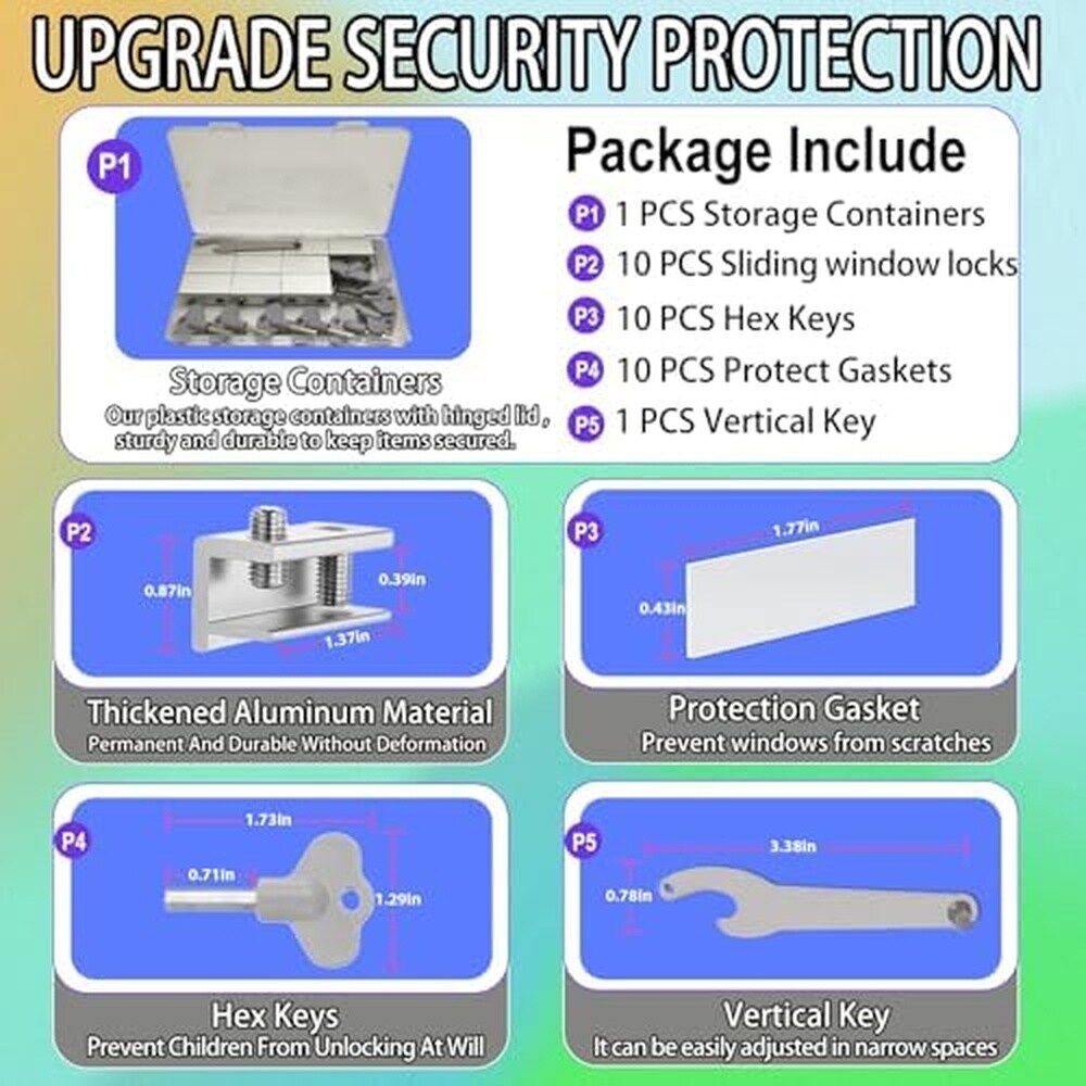 LAIFUCAM LLA0810J247 Horizontal-Sliding-Window-Sash-Locks - View #5