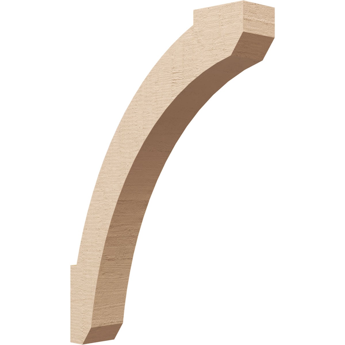 Ekena Millwork BRCUR03X16X22LFTRCPR 3-in x 22-in x 16-in Primed Urethane Lafayette Rough Cedar TimberThane Knee Brace