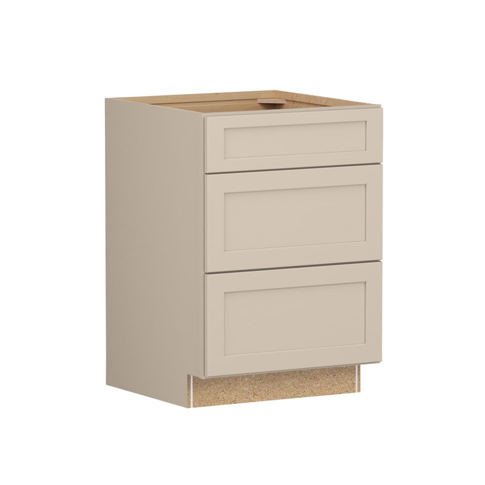Shenandoah Breckenridge FOL 24-in W x 34.5-in H x 24-in D Oat Painted Drawer Base Fully Assembled Cabinet Recessed Panel Shaker
