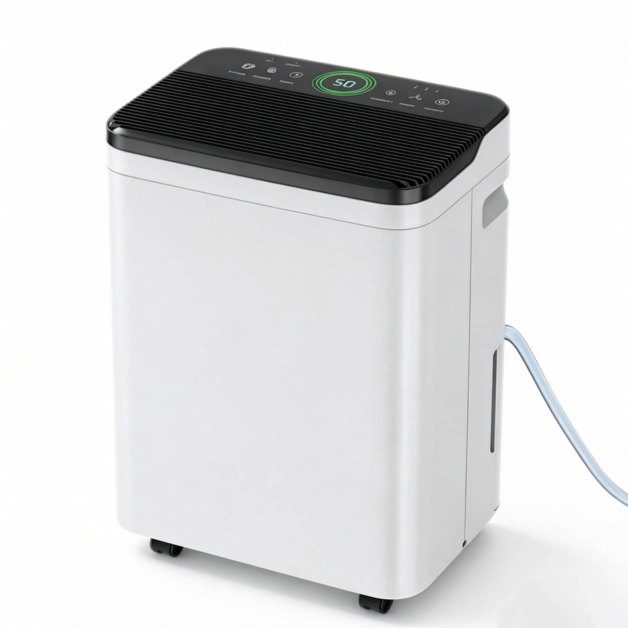 Elexnux 50 pt Large Room Dehumidifier For Basements, Bathrooms, in White