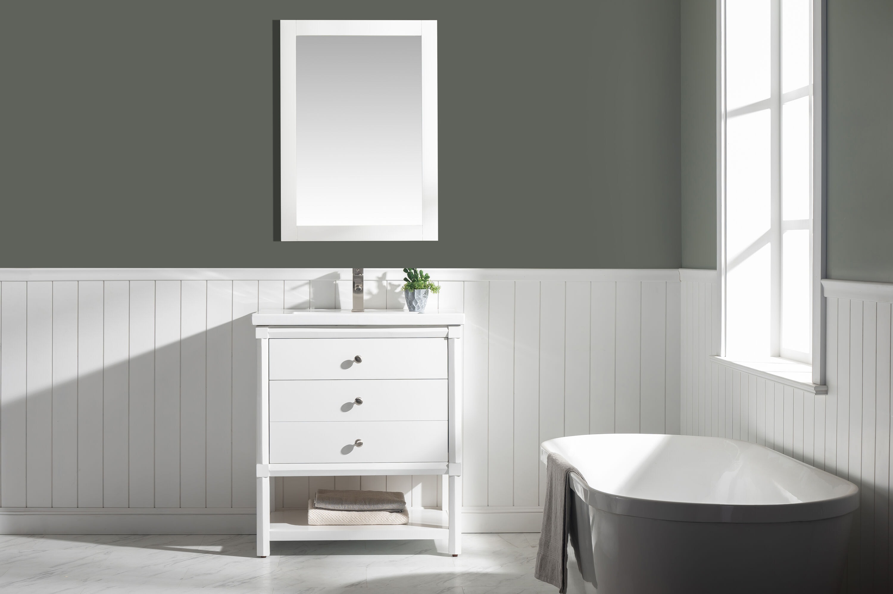 Design Element S07-30-WT Bath-Vanity-Combo - View #2