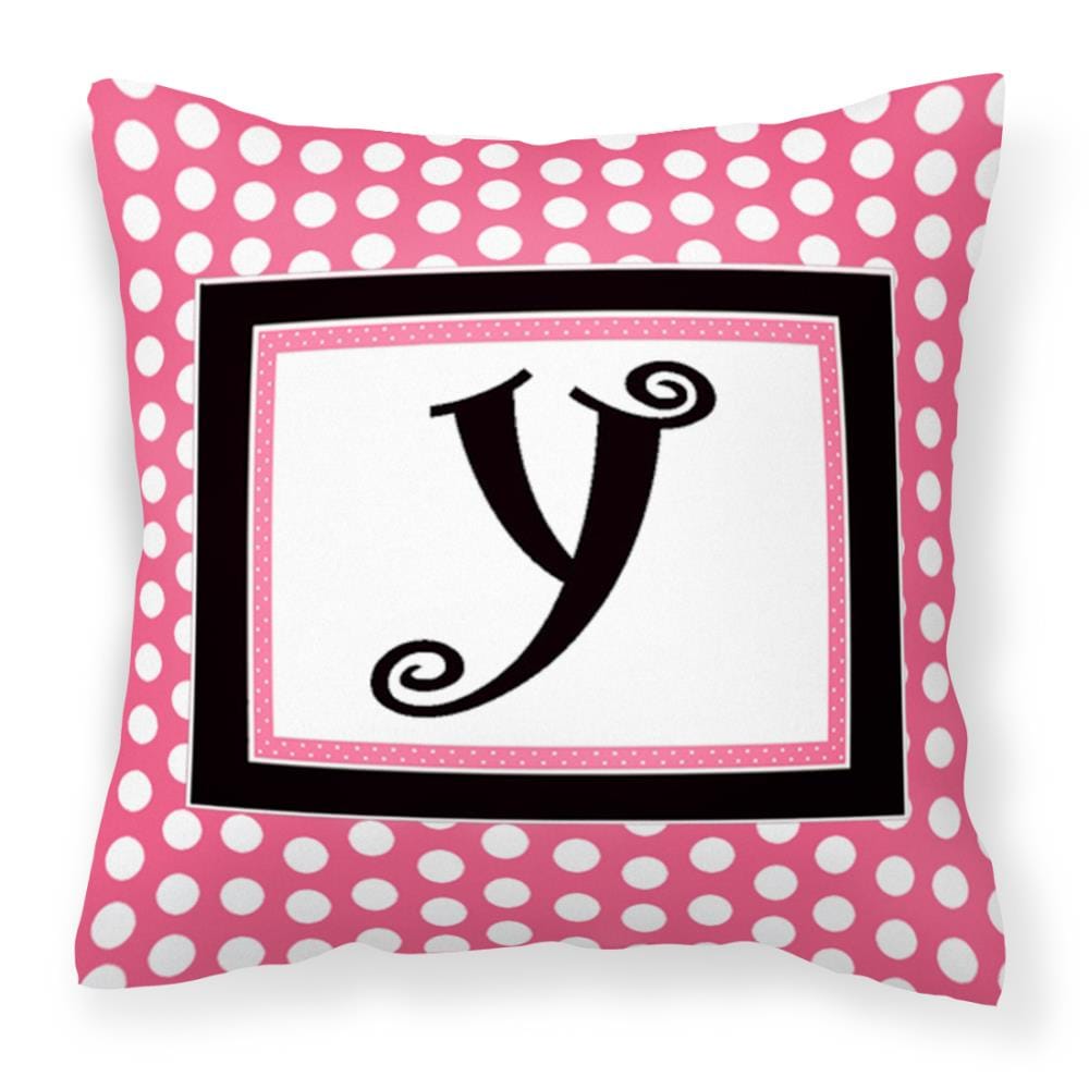Caroline's Treasures CJ1001-YPW1414 Graphic Print Multicolor Square Monogram Throw Pillow