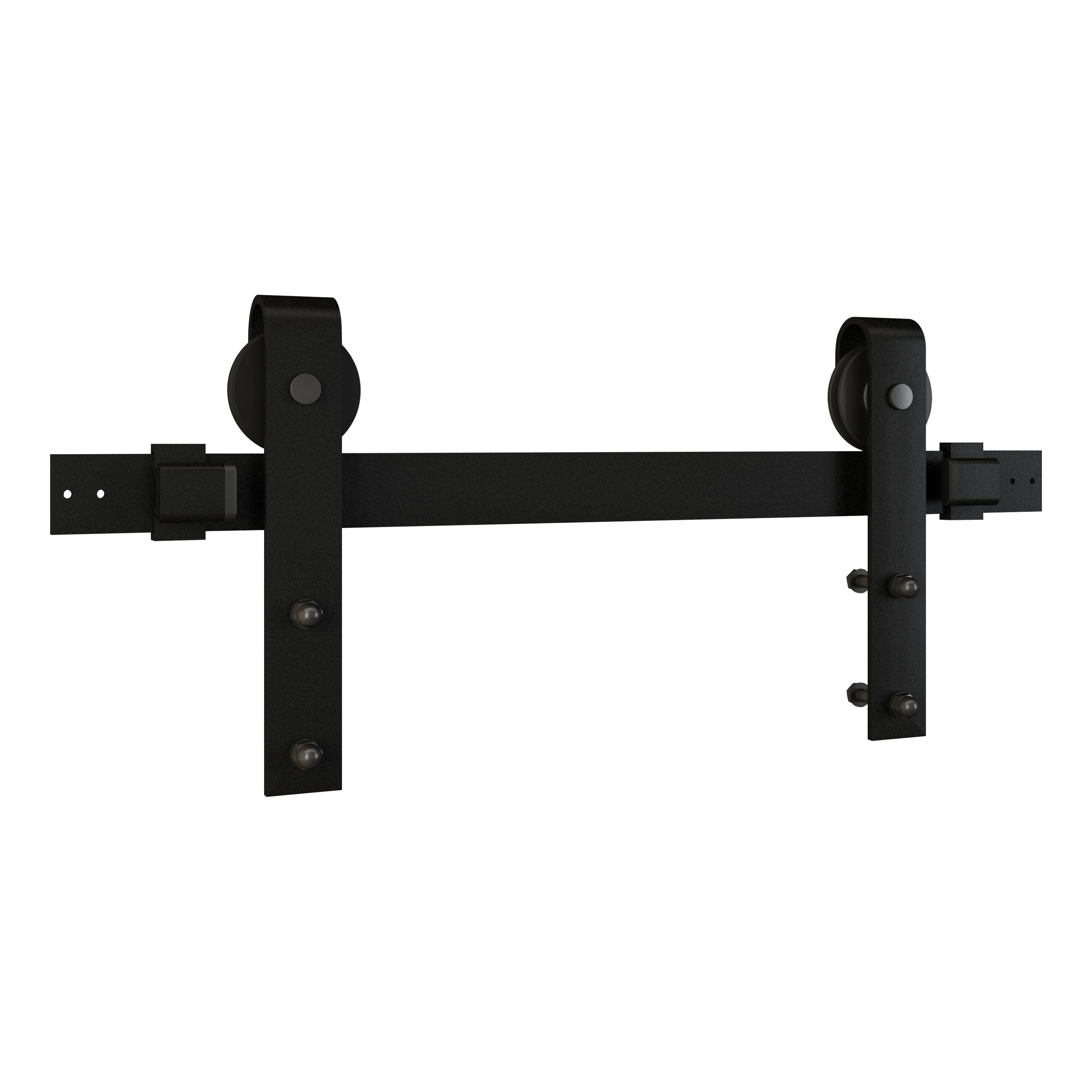 National Hardware Matte Black Indoor Soft Close Double Barn Door Hardware Kit N700-005 Sansujyuku sansujyuku.com