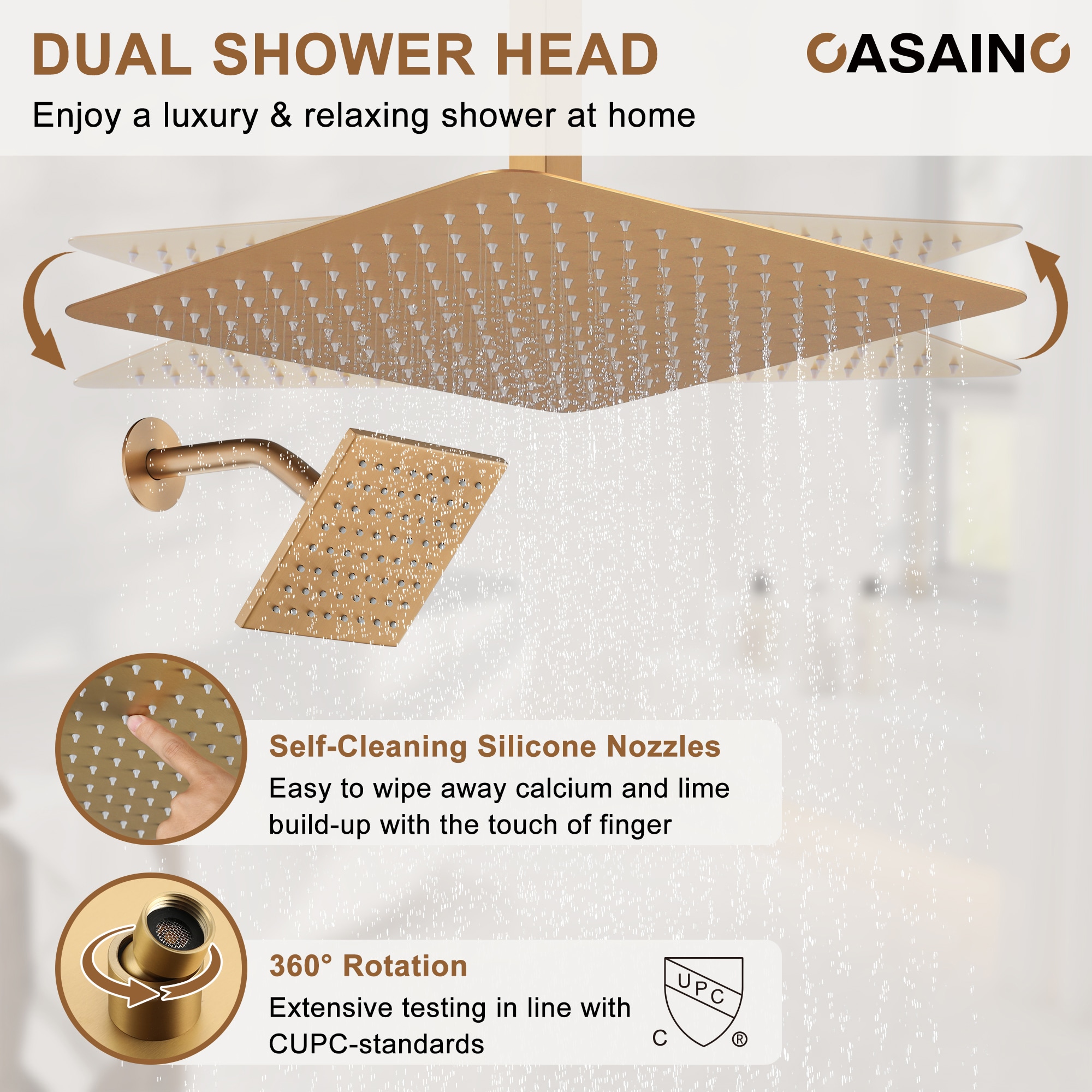 CASAINC DB-98103LSJ-10 Showerhead-Bar-Panels - View #7