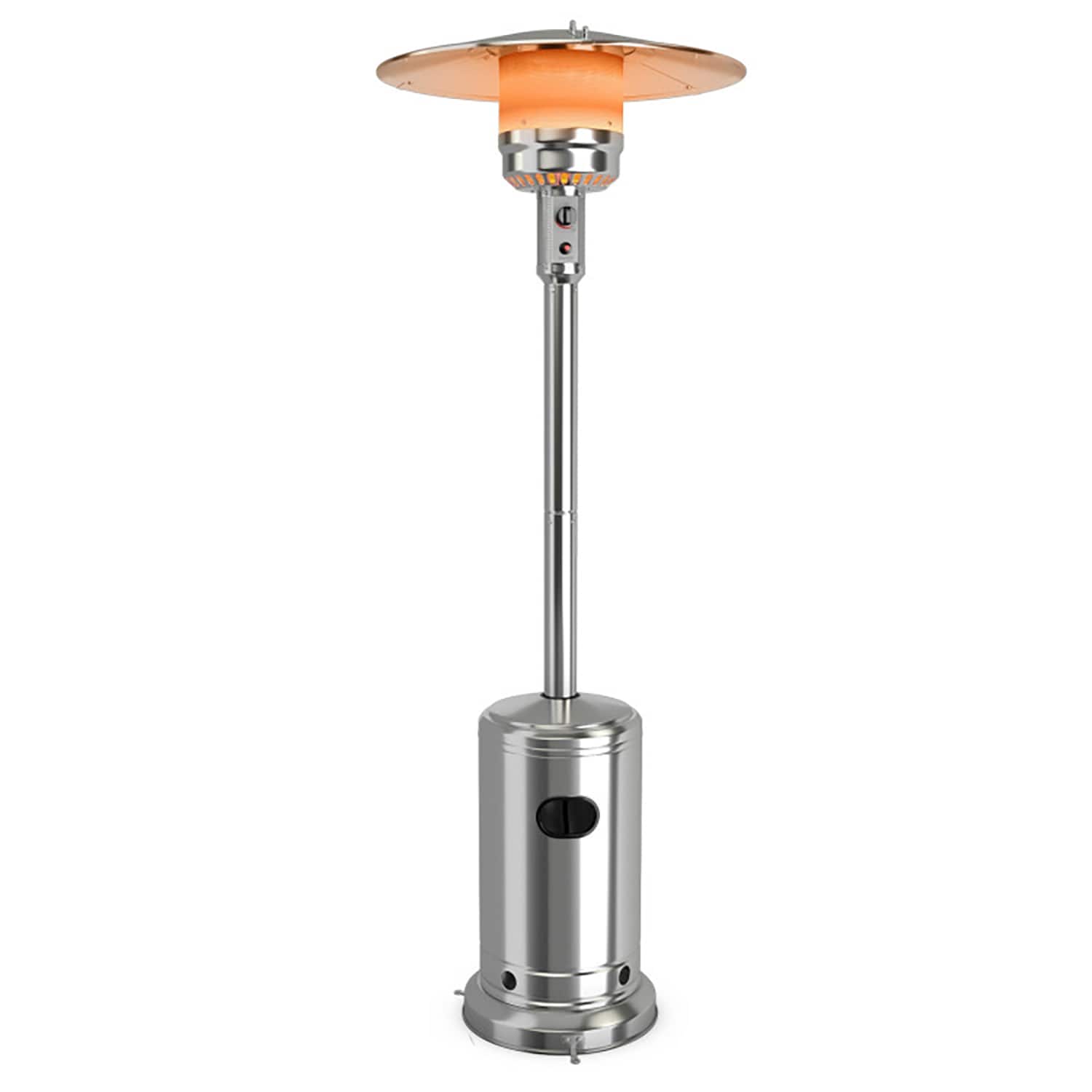 GZMR - 50000 -BTU Silver Stainless steel Floorstanding Liquid propane Patio Heater