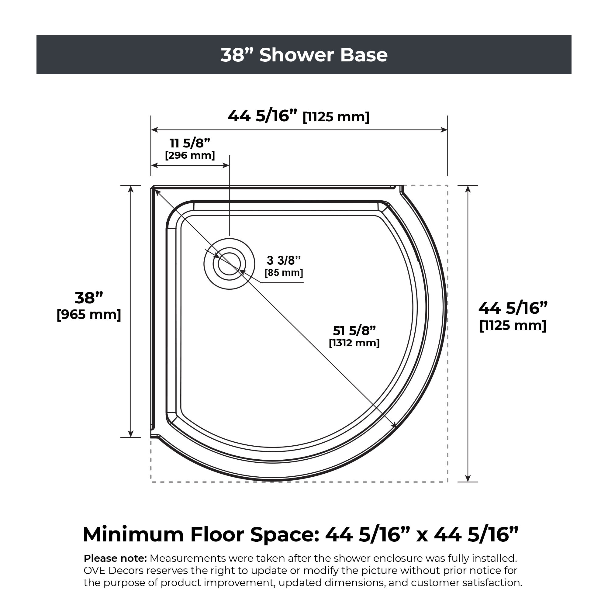 OVE Decors 15SKA-BREE38-BLK Alcove-Shower-Kit - View #15