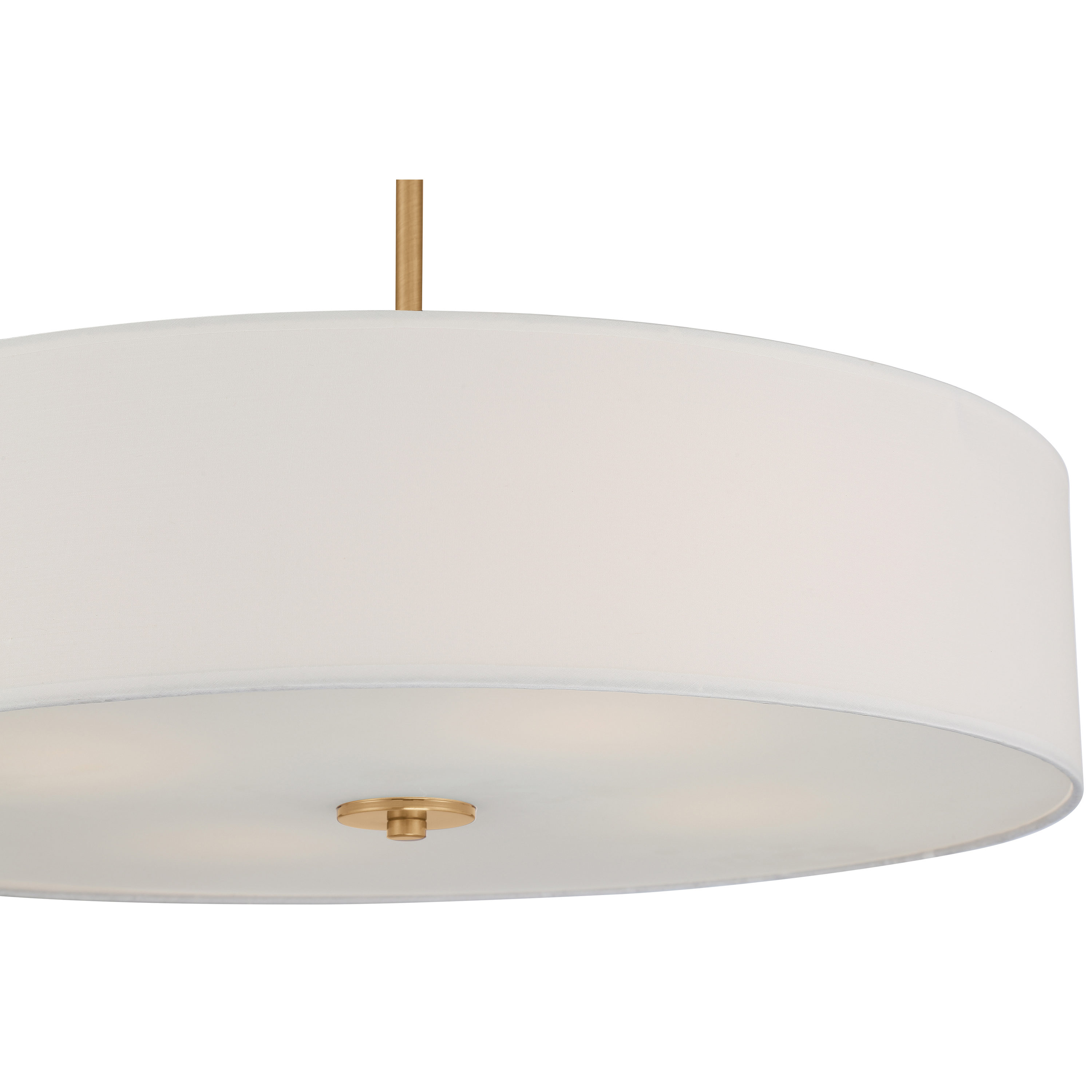 Transitional 24" Brass Drum LED Ceiling Light