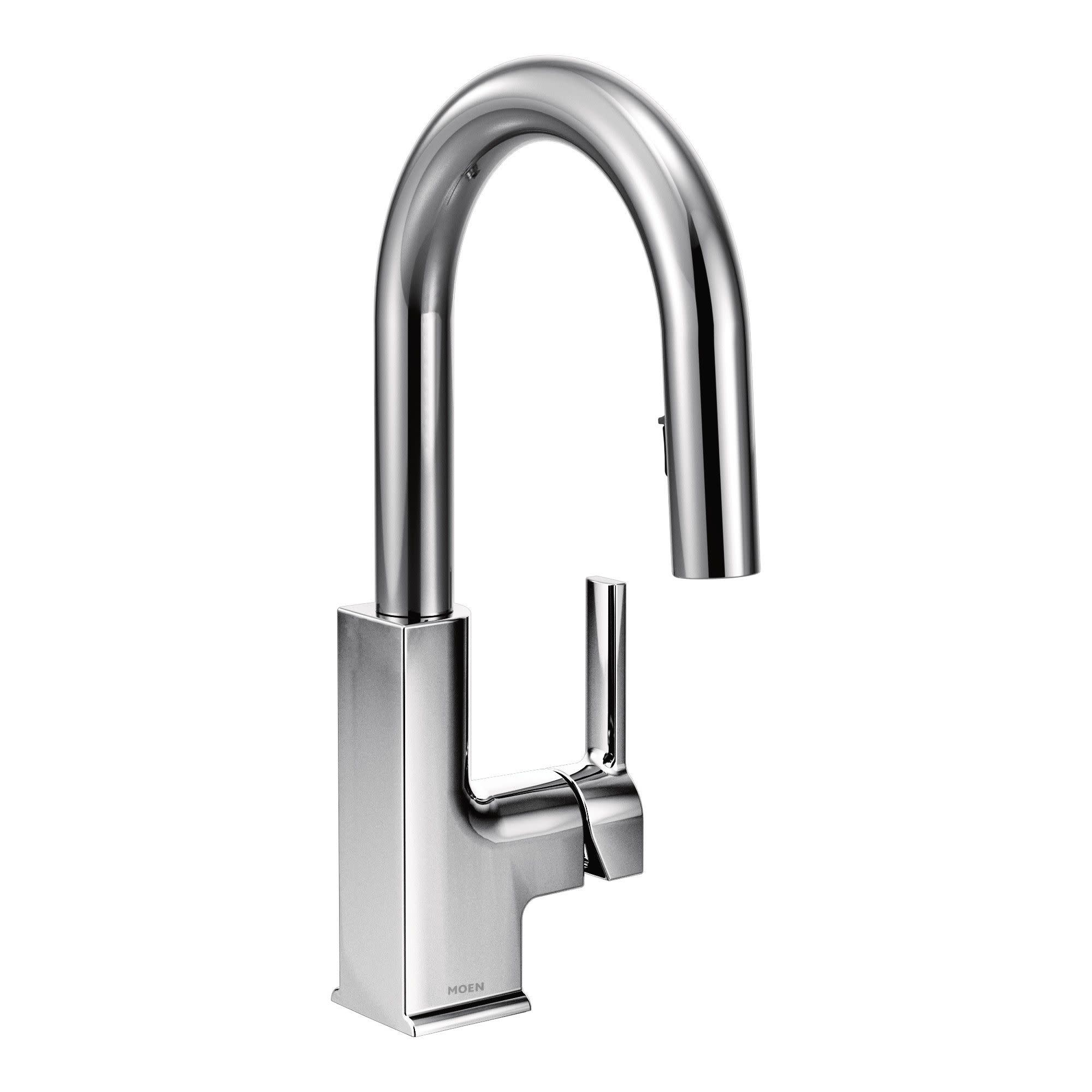 Moen Sto Chrome Single Handle Pull-down Kitchen Faucet in the Kitchen