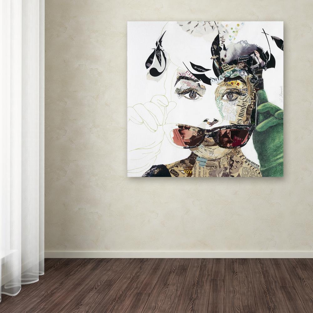 Trademark Fine Art ALI0976-C1414GG Framed 14-in H x 14-in W People Print on Canvas Artist: Ines Kouidis Multicolor Framed 14-Inches H x 14-Inches W People Canvas Print