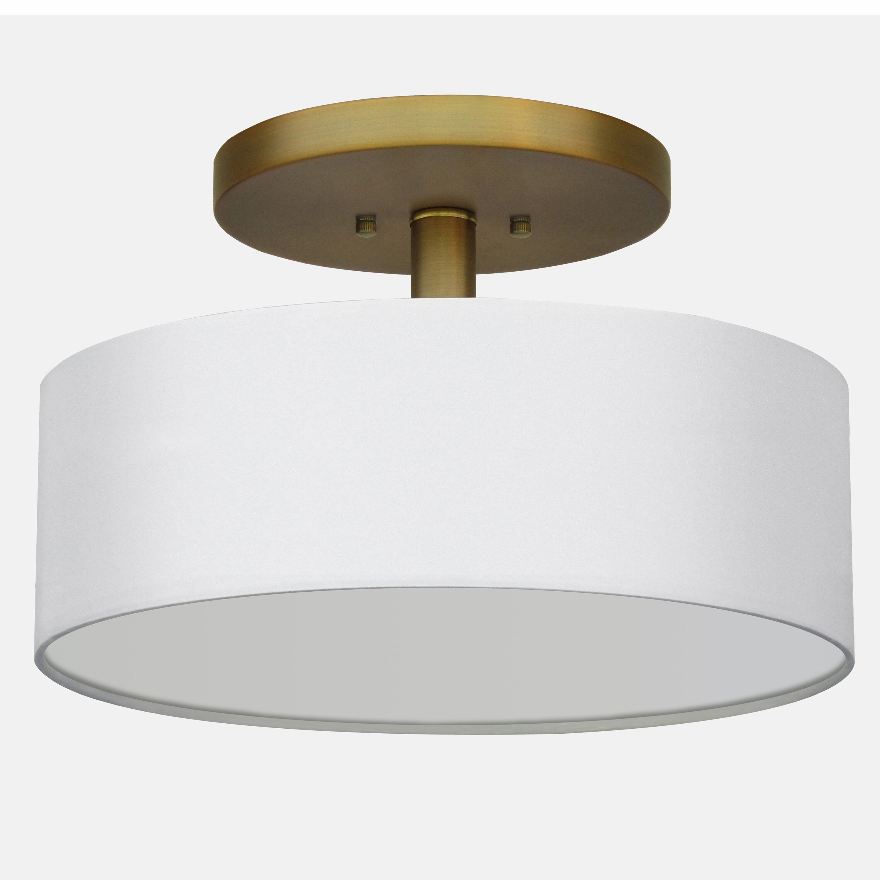 Whitfield Lighting SF1605-PWNG Modena 3 -Light 16-in Gold Semi Flush Mount Light