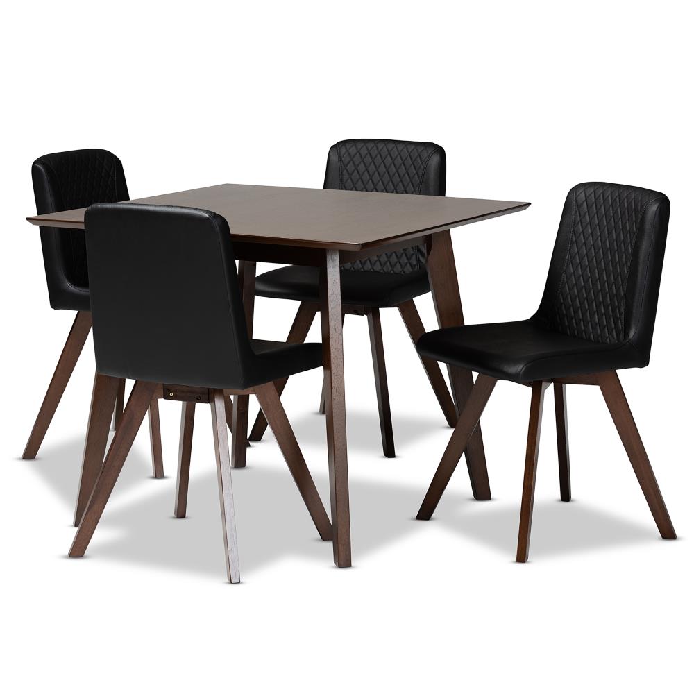 Baxton Studio Pernille Black Walnut Contemporary Modern Dining