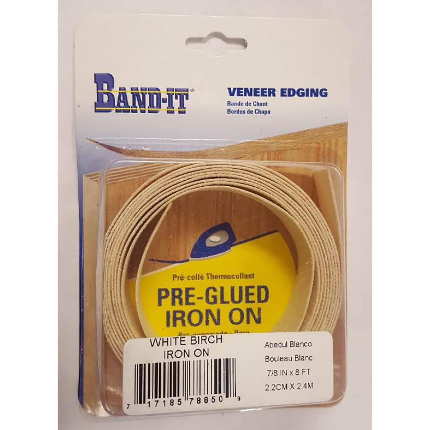 BAND-IT Band It .030 in. X 7/8 in. W X 8 ft. L White Birch Edge Banding #2/BTR Premium Grade