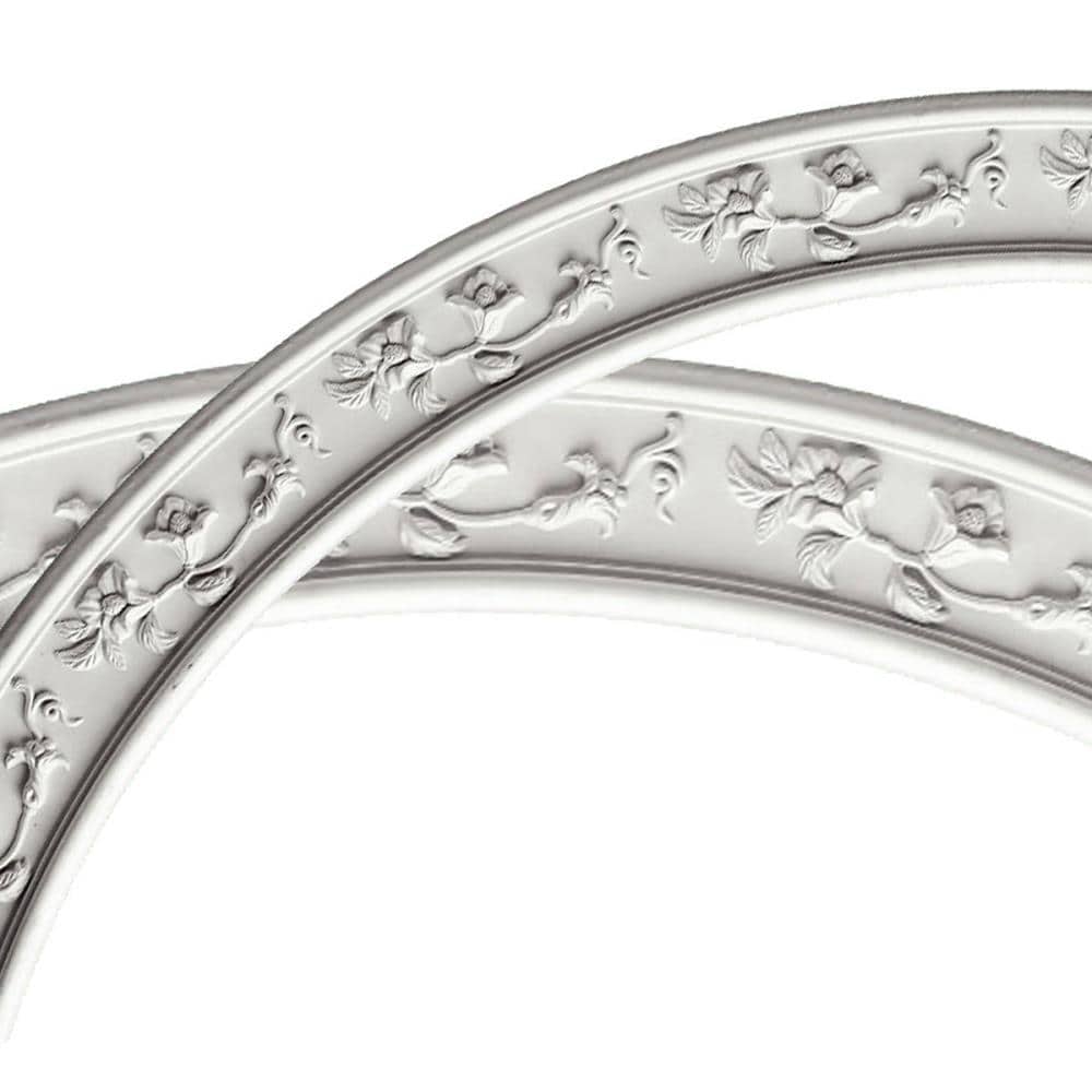 Ekena Millwork CR37FL Floral Classic 4.0-Inches x 76.0-Inches Quarter Polyurethane Ceiling Ring
